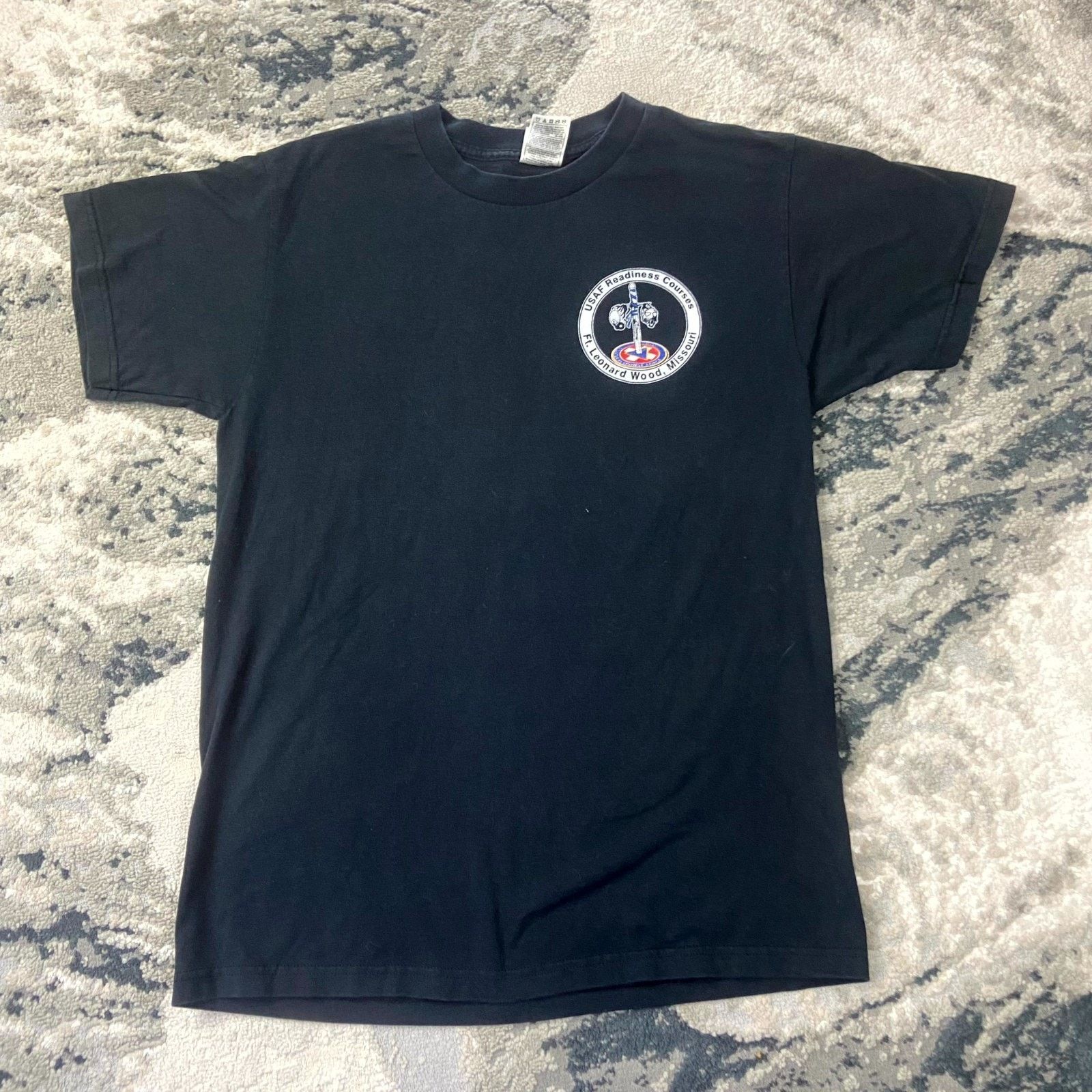 Fruit Of The Loom Vintage Fruit Of The Loom Best T Shirt Medium Black USAF Size US M / EU 48-50 / 2 - 1 Thumbnail