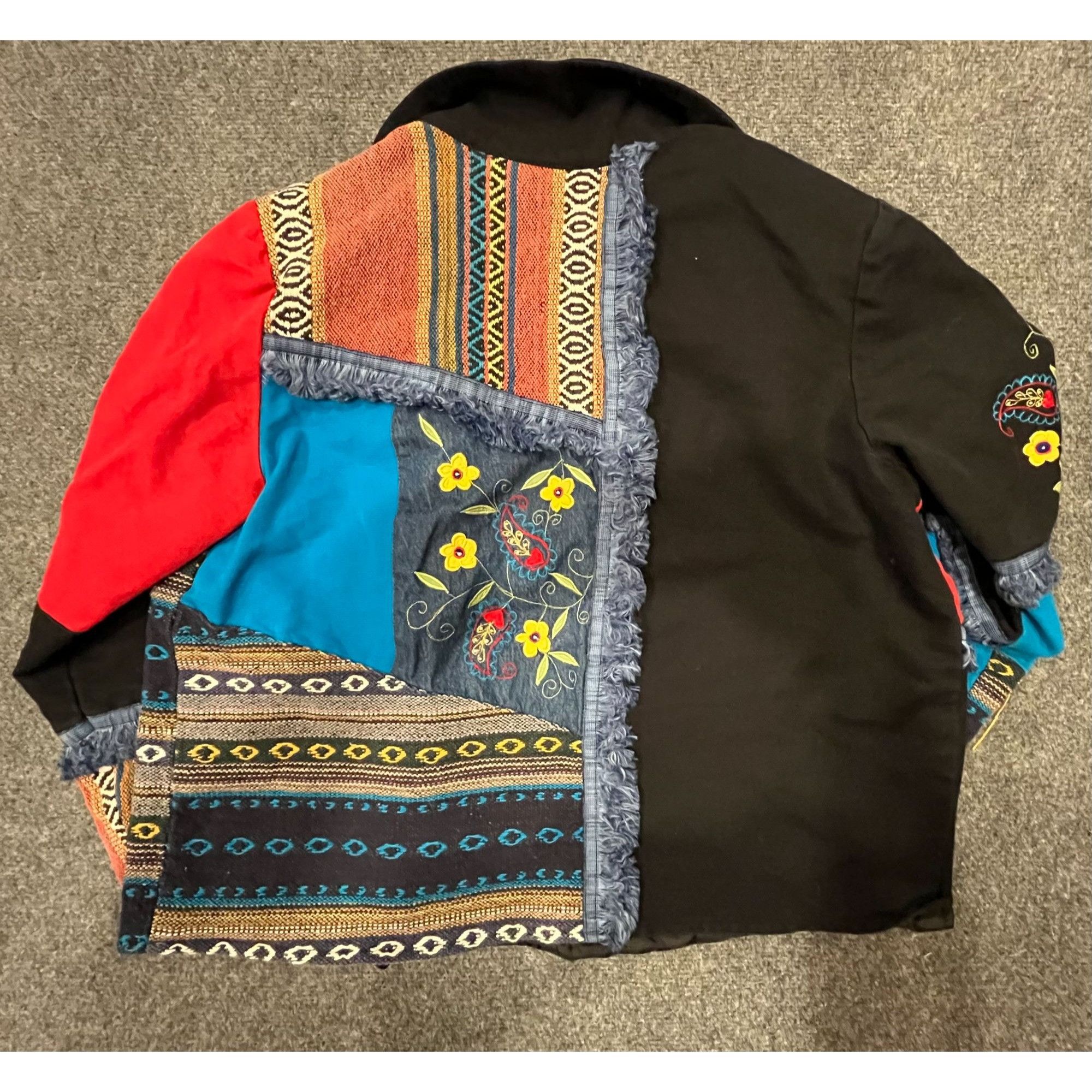 Gildan Julia Kim Jacket Womens size Medium Collared Black Patchwork Size M / US 6-8 / IT 42-44 - 8 Thumbnail