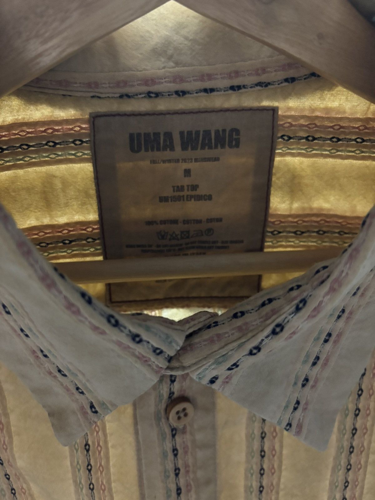 Uma Wang Uma Wang Brown Cotton Shirt Size US M / EU 48-50 / 2 - 3 Thumbnail