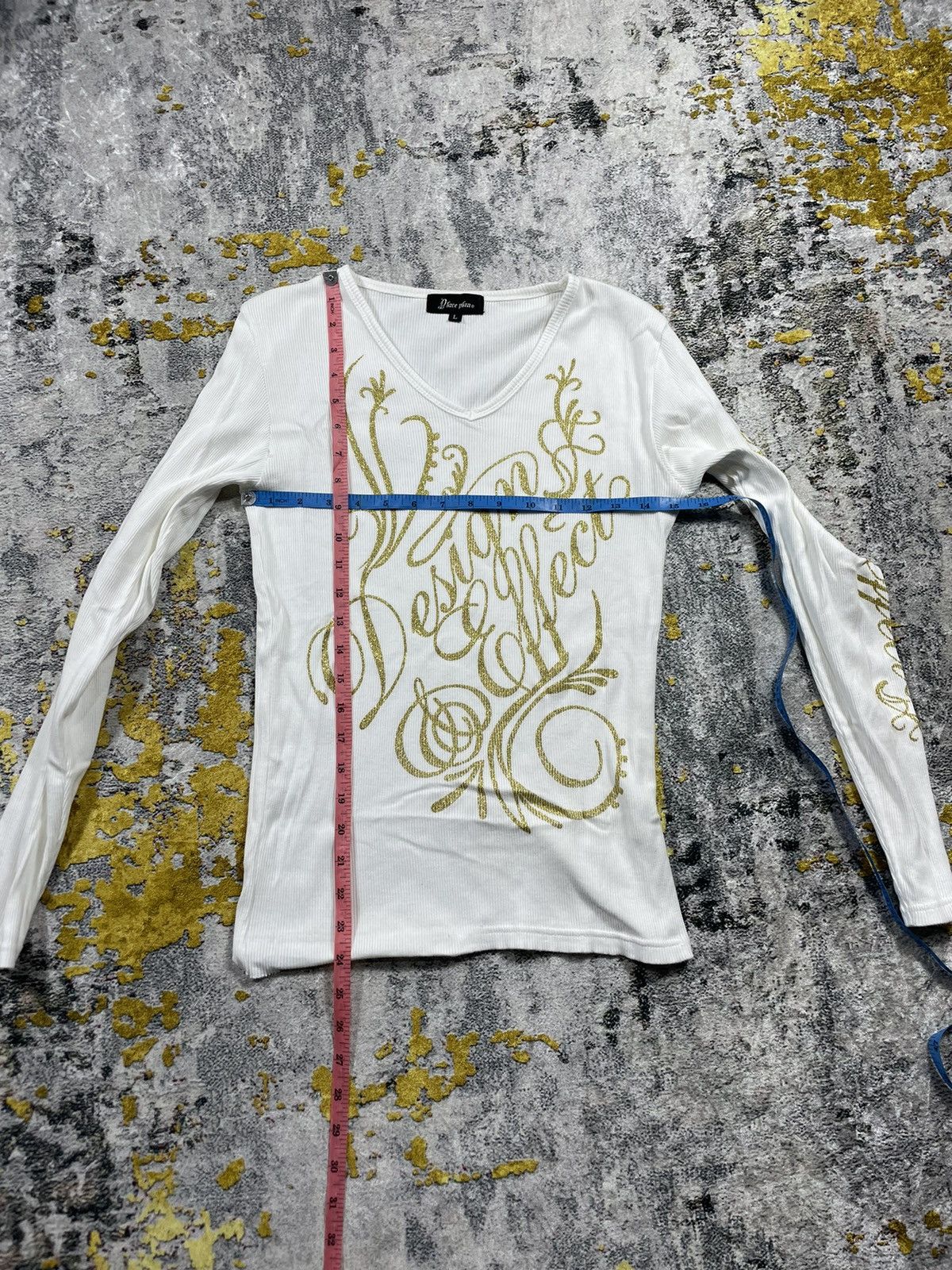 If Six Was Nine × Japanese Brand × Le Grande Bleu (L.G.B.) Place plan Poem Long Sleeve Japanese Stye Size US L / EU 52-54 / 3 - 4 Thumbnail