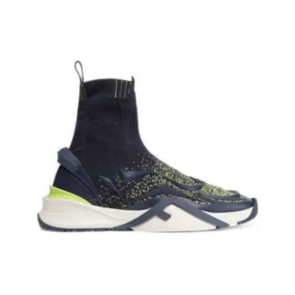 image of Fendi O1W1Db11223 Hi-Top Sneakers In Black, Men's