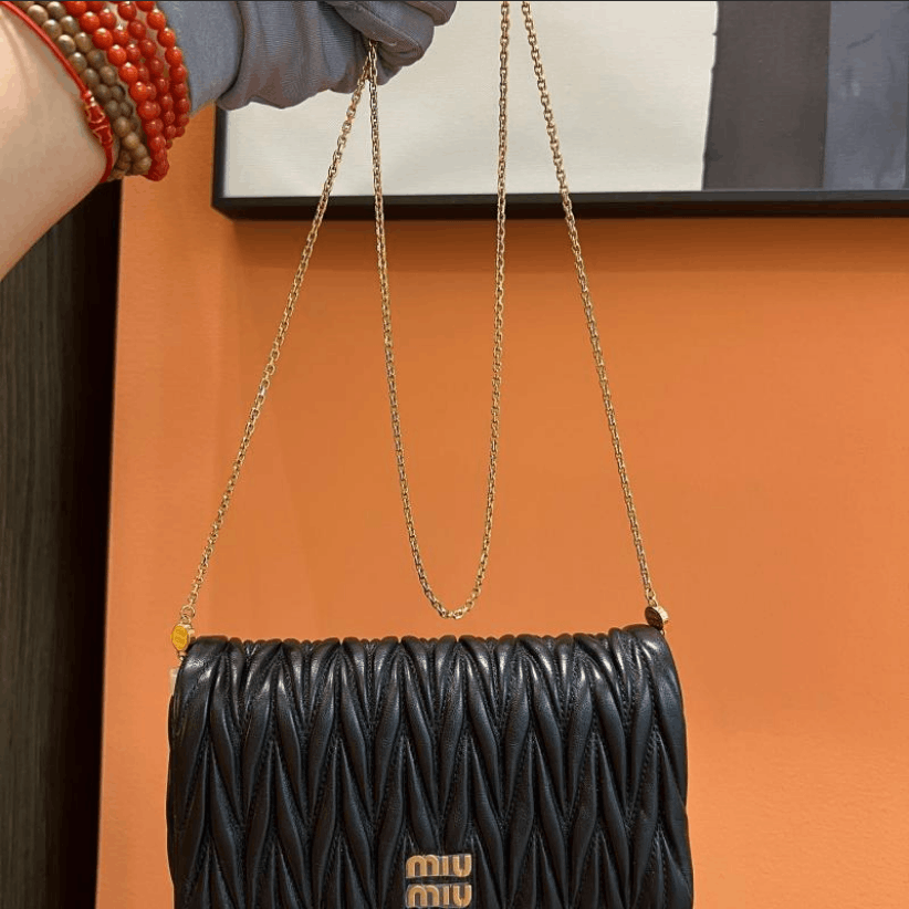 Miu Miu Miu Miu Chain Nappa‑Leather Crossbody & Shoulder Bag Size ONE SIZE - 11 Thumbnail