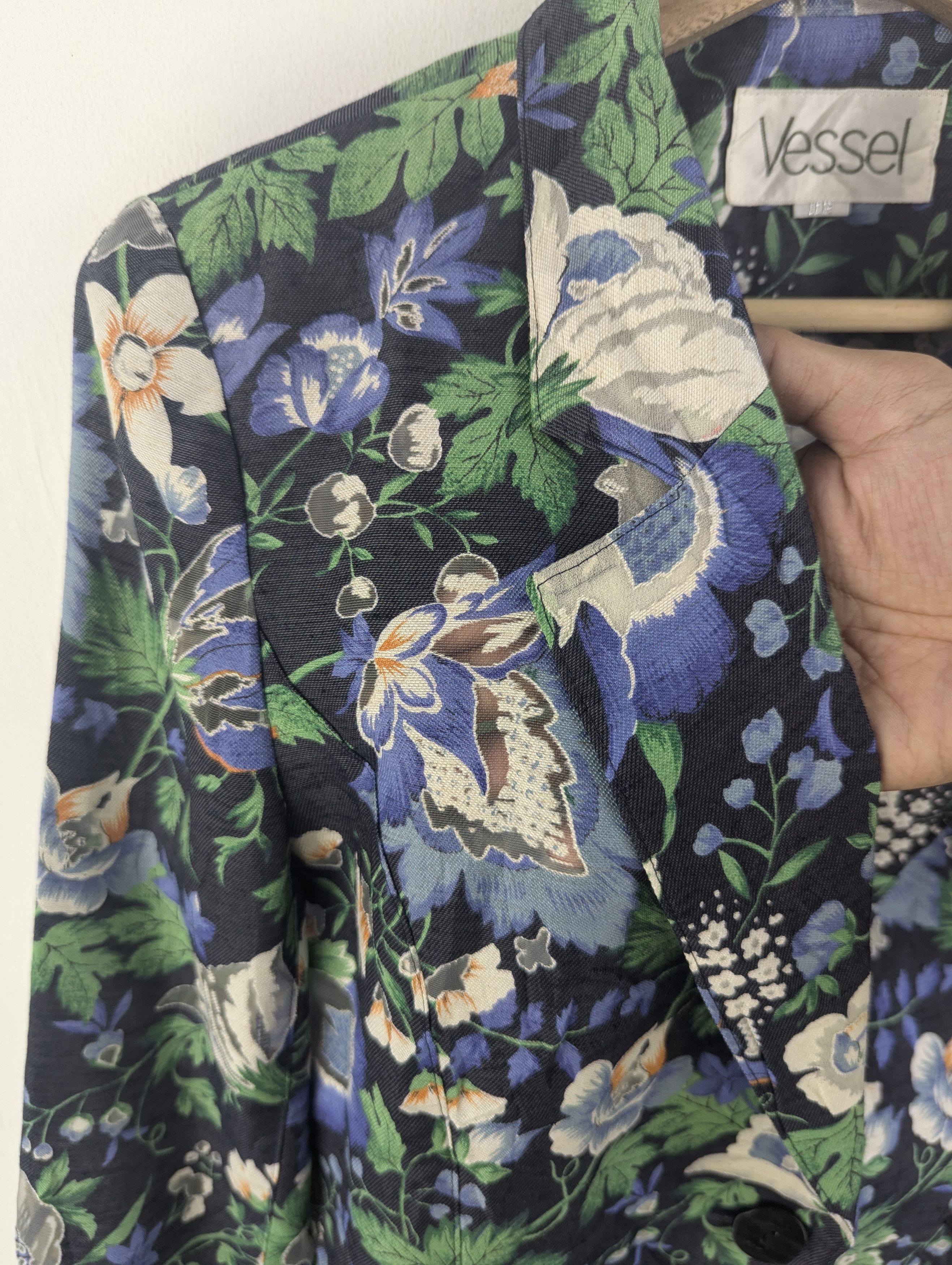 Japanese Brand Vintage Blazer Jacket Floral Motif Transparent Size M / US 6-8 / IT 42-44 - 8 Thumbnail