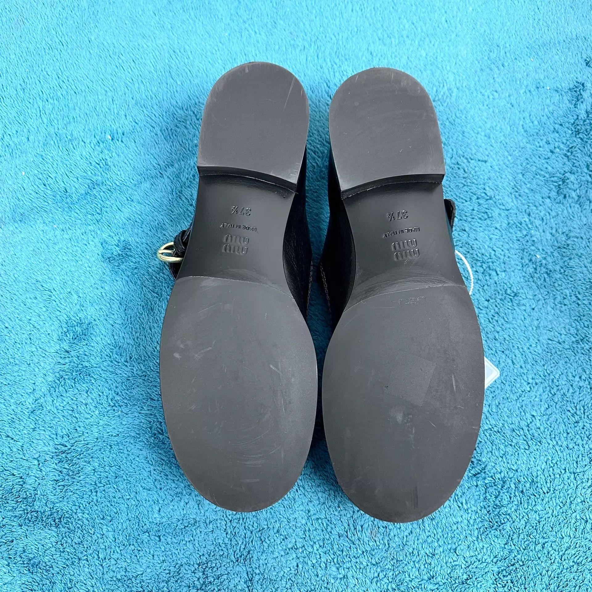 Miu Miu MIU MIU 26 Preppy Buckle Flat Mary Jane Black EU37.5 Size US 7 / IT 37 - 5 Thumbnail