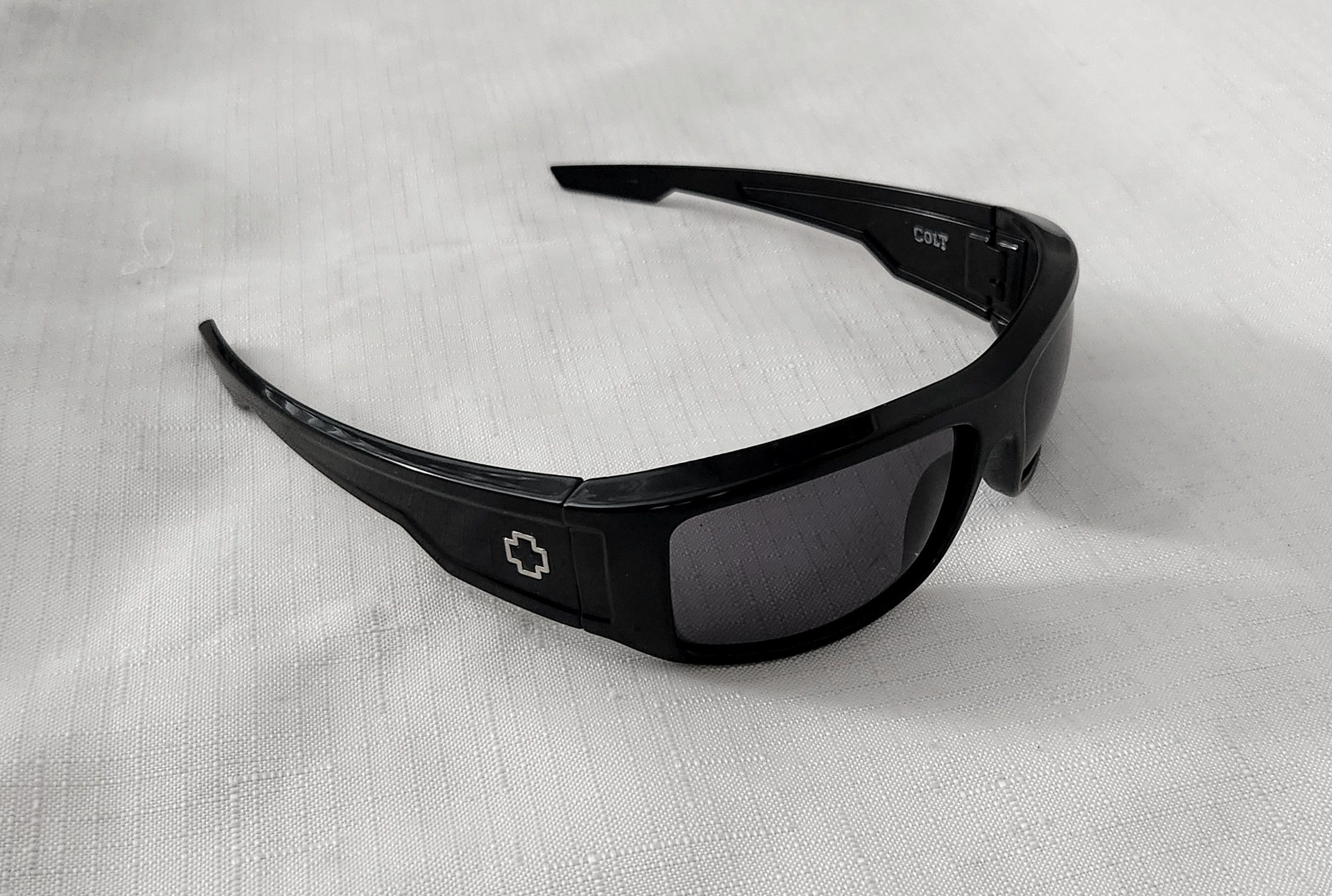 SPY Optic Spy Colt Sunglasses Shiny Black on Black lens vtg 63-16 125 Size ONE SIZE - 9 Thumbnail
