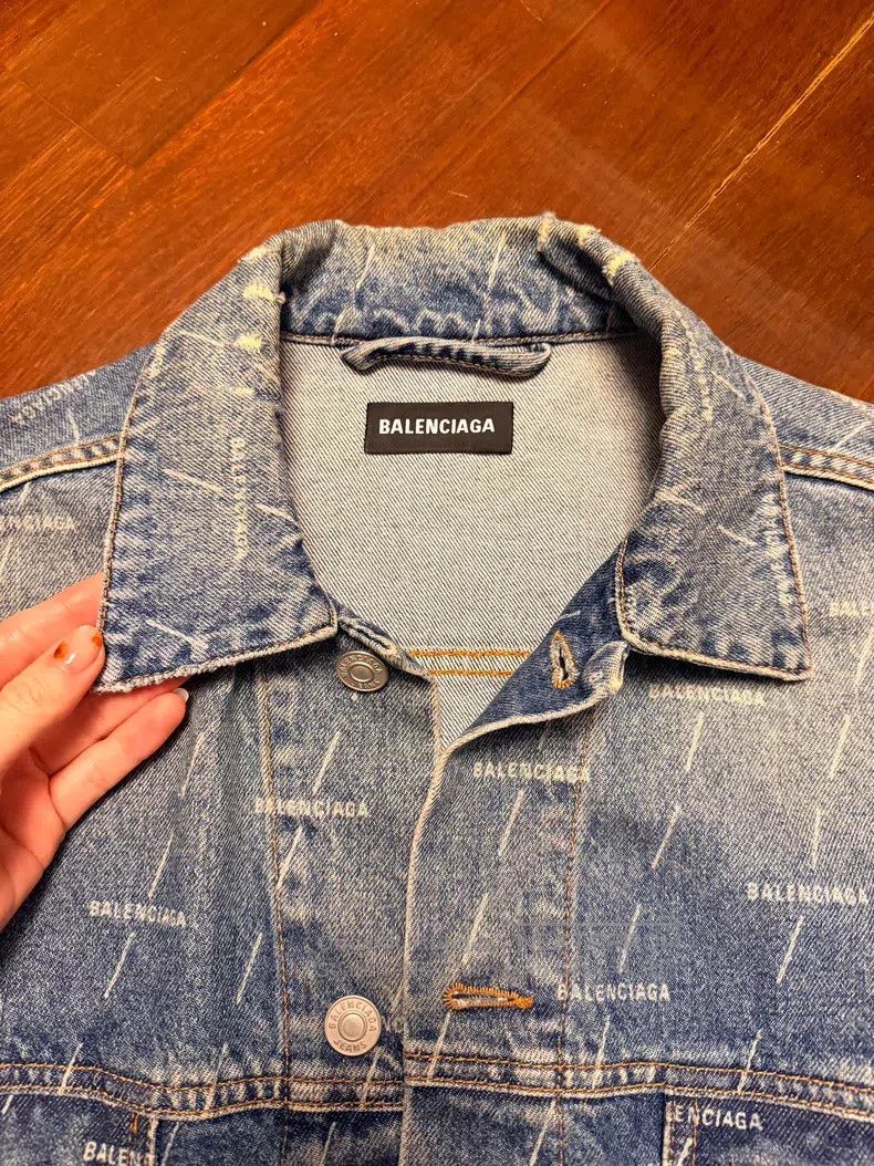 Balenciaga Balenciaga Logo Denim Jacket Size US M / EU 48-50 / 2 - 6 Thumbnail