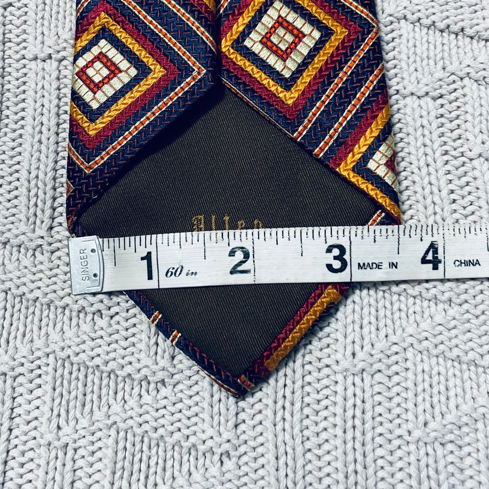 Altea Altea multi color geometric silk tie Size ONE SIZE - 5 Thumbnail