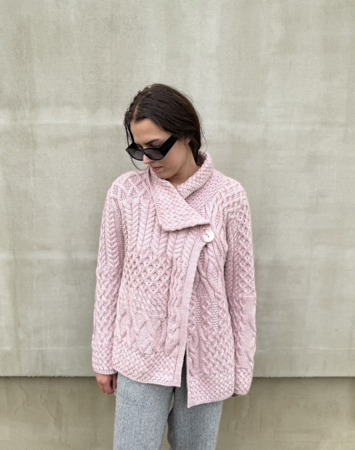 Aran Crafts Aran Crafts Women Merino Wool Cardigan Sweater Ireland Knit Size L / US 10 / IT 46 - 1 Thumbnail