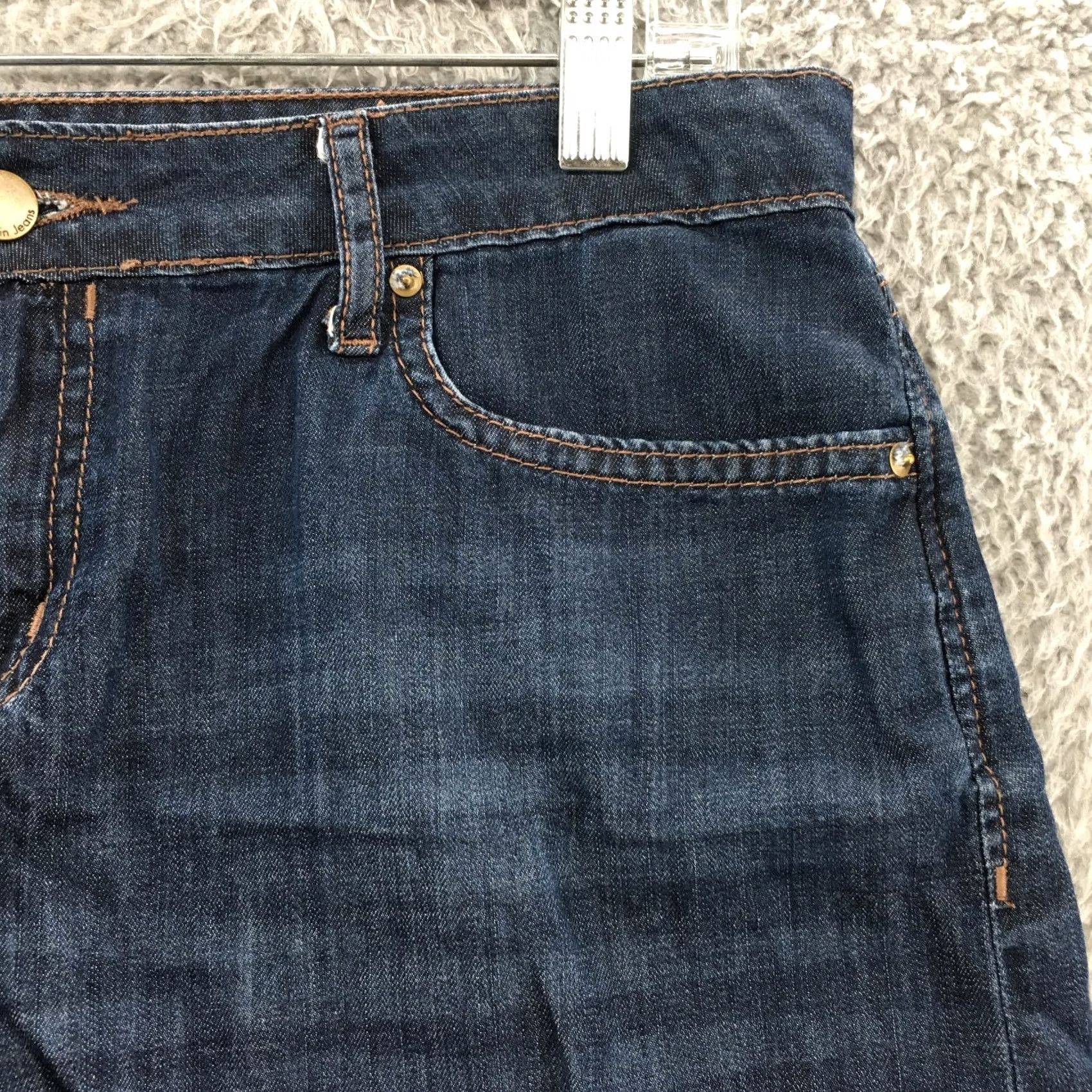 Calvin Klein Calvin Klein Cut Off Shorts Womens 10 Blue Denim High Rise Zip Fly Shorts Women 10 Blue Denim Casual Activewear Summer Womens Size 32" / US 10 / IT 46 - 5 Thumbnail