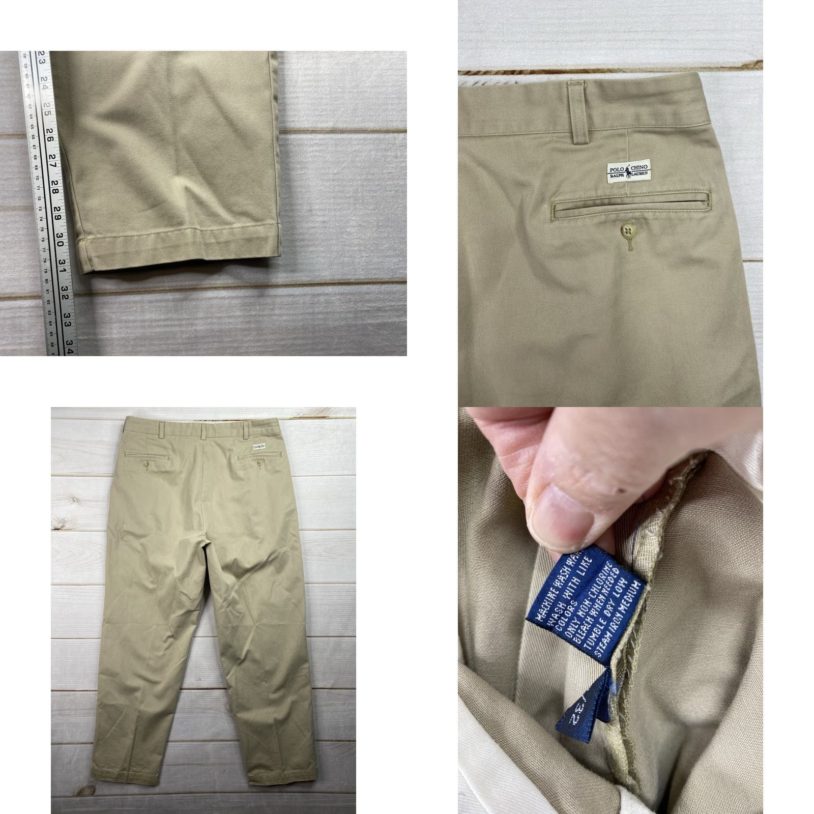 Polo Ralph Lauren VINTAGE Polo Ralph Lauren Andrew Pants 38x32 Khaki Chino Pleated Golf Slacks Men Size US M / EU 48-50 / 2 - 8 Thumbnail