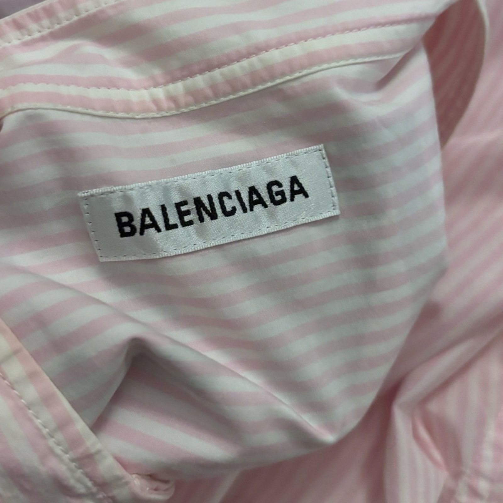 Balenciaga Balenciaga New Swing Logo Button Down Striped Shirt Size XS Size XXS / US 00 / IT 34 - 10 Thumbnail
