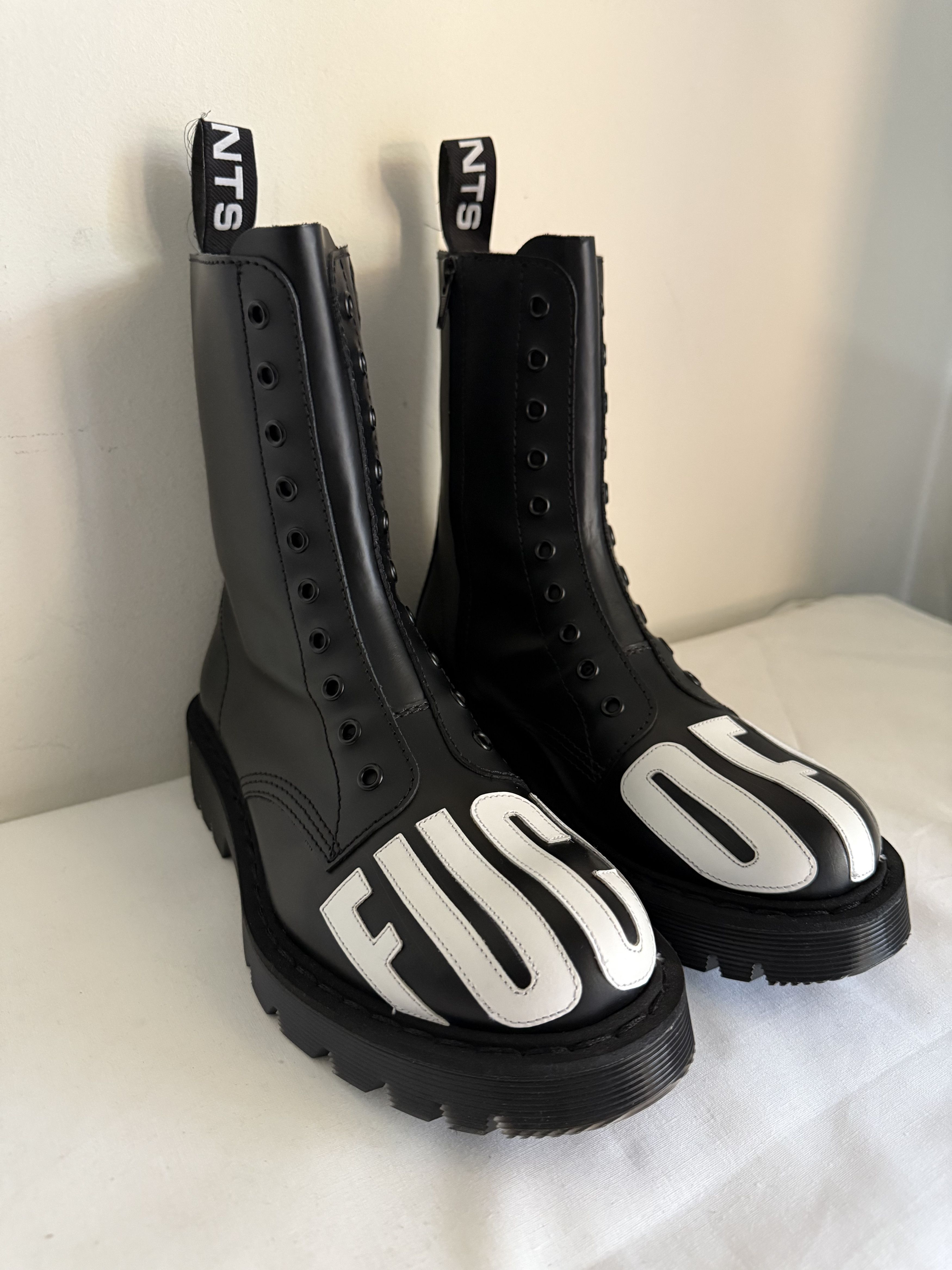 VTMNTS VTMNTS Slogan-Print Fuck-Off Army Boots Size US 7 / EU 40 - 8 Thumbnail