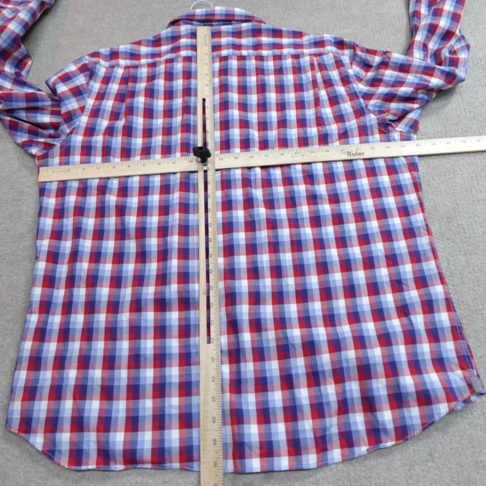 Todd Snyder Todd Snyder Shirt XL Blue Plaid 2-Ply Cotton Men Button-Up Long Sleeve Collared 17.5 2-Ply Cotton Size US XL / EU 56 / 4 - 5 Thumbnail
