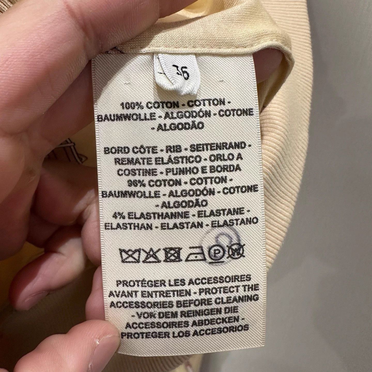 Hermes Hermes jan510 geo beige zipped jacket 36 women's cotton Size XS / US 0-2 / IT 36-38 - 4 Thumbnail