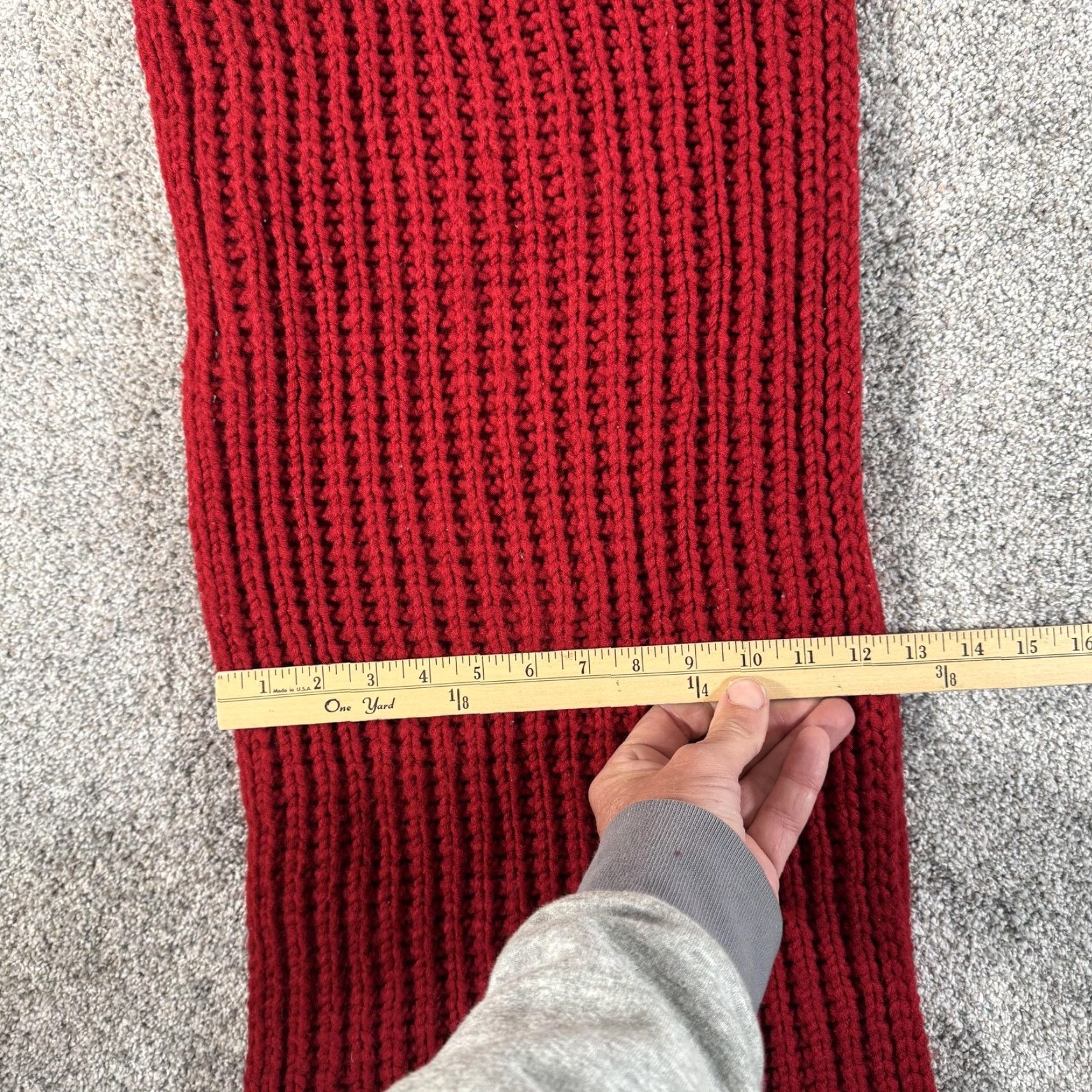 Banana Republic VINTAGE Banana Republic Scarf Womens One Size Chunky Knit Infinity Saucy Red Winter Warm Size ONE SIZE - 3 Thumbnail
