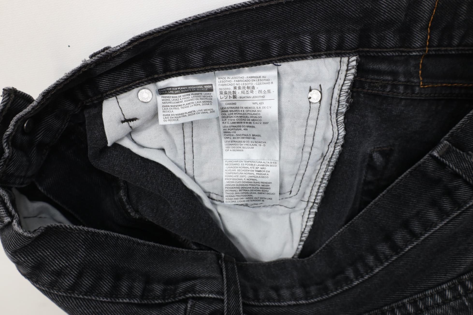 Levi's Vintage Y2K Levis 505 Regular Fit Straight Leg Jeans Black Size US 36 / EU 52 - 10 Thumbnail