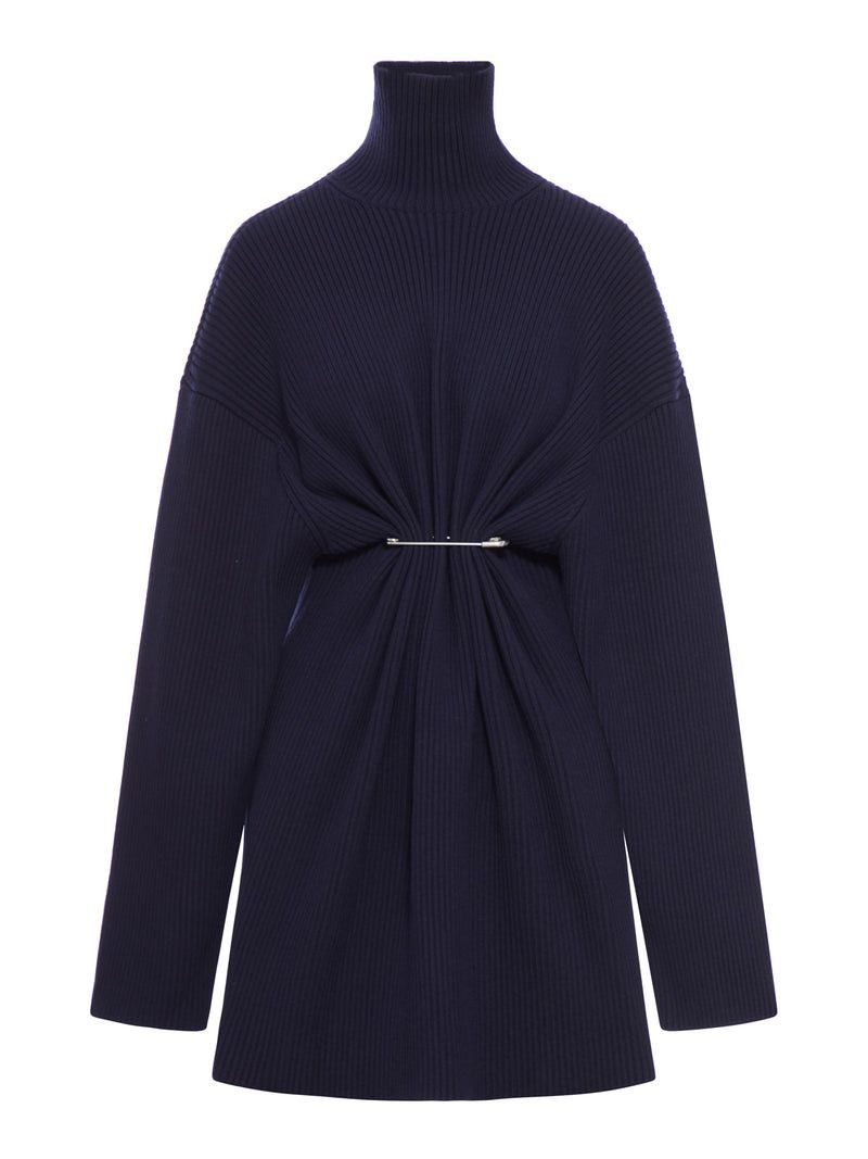 Balenciaga DRAPED KNIT MINI DRESS Size S / US 4 / IT 40 - 1 Thumbnail