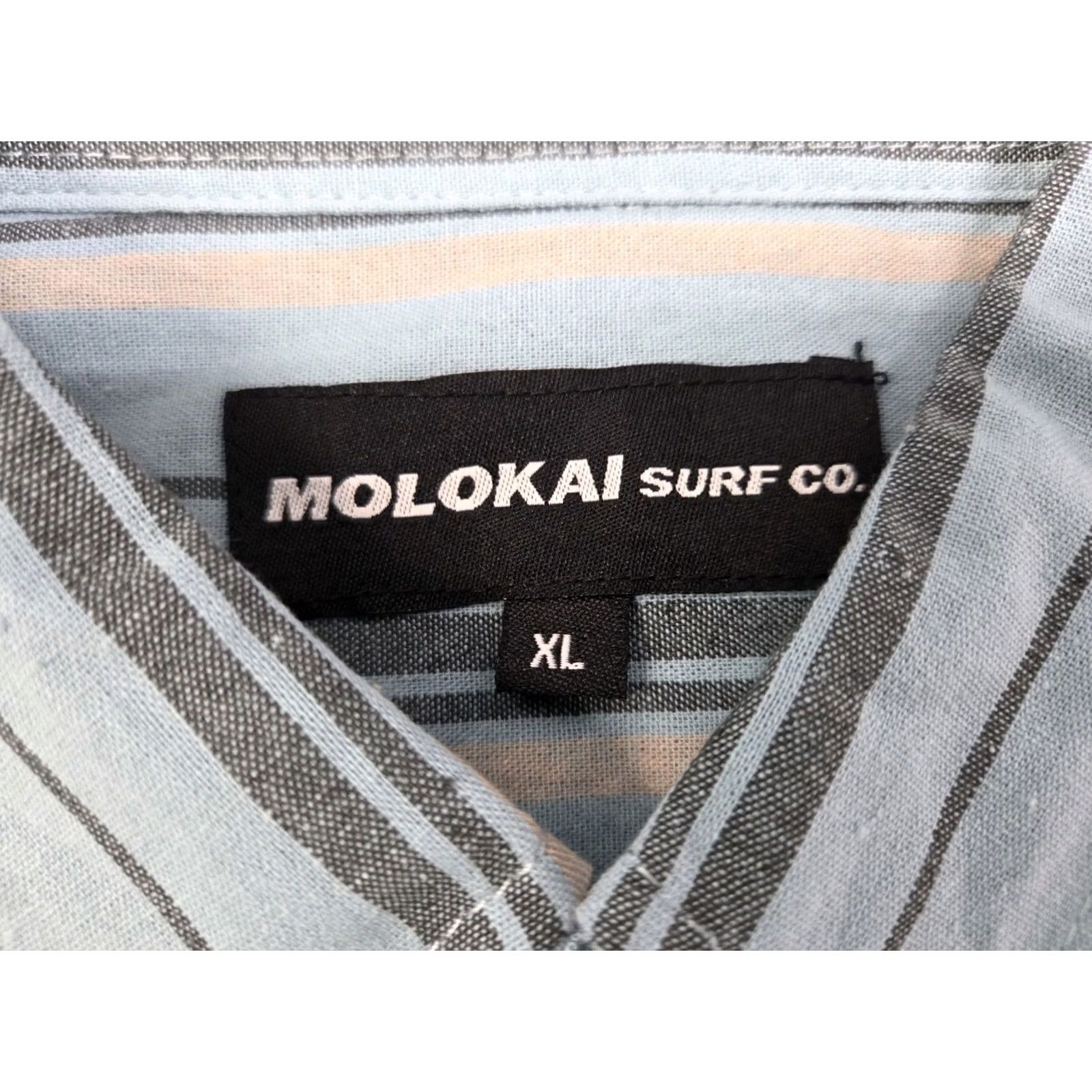 Lakai Molakai Shirt Short Sleeve Button-Up Multicolor Striped Hawaii Embroidered Pocket XL Mens Size US XL / EU 56 / 4 - 3 Thumbnail
