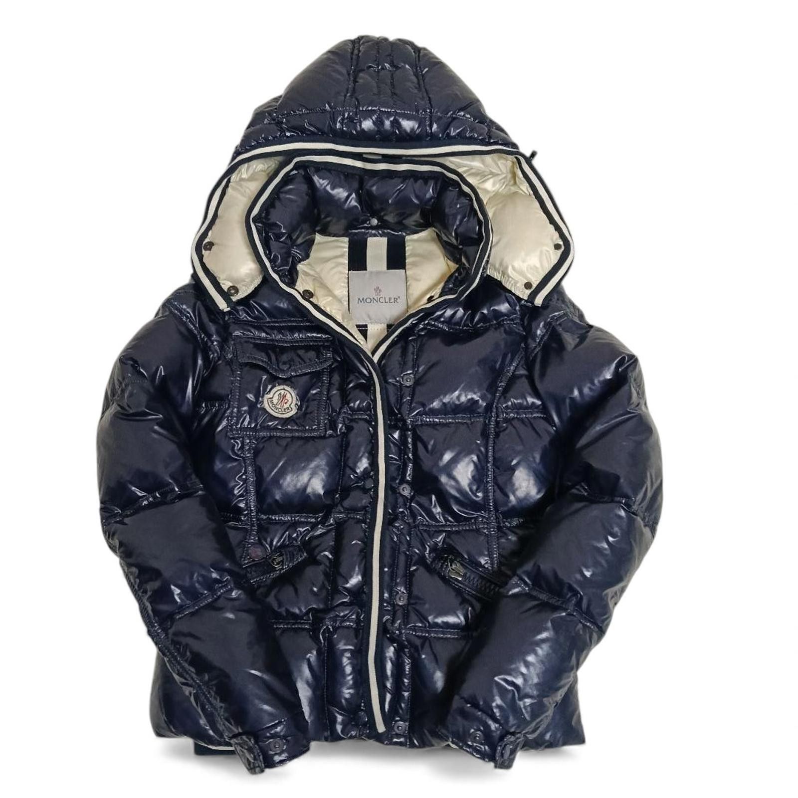 Moncler Moncler - XS Navy Blue Puffer Jacket with Hood Size XS / US 0-2 / IT 36-38 - 2 Thumbnail