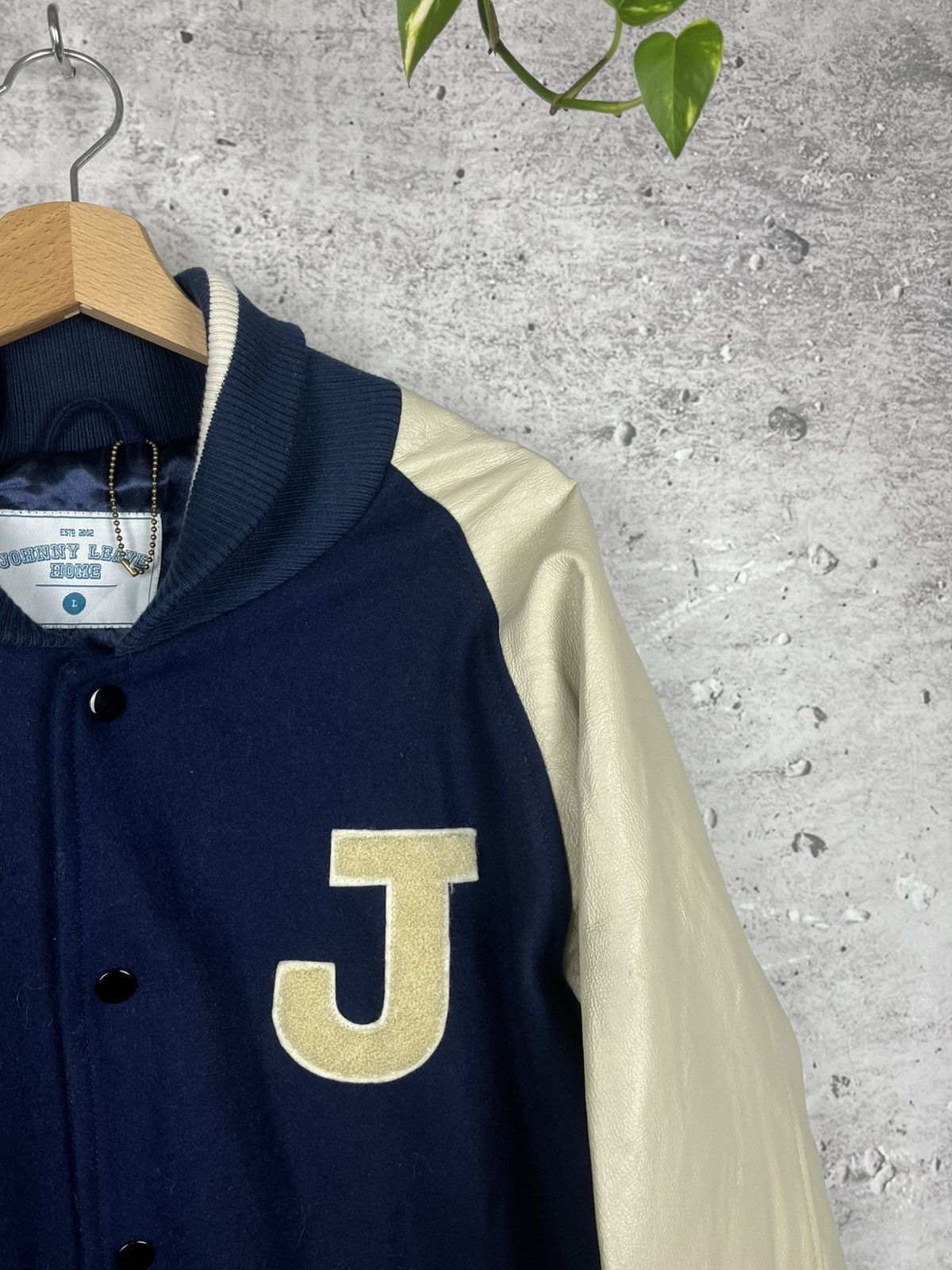Japanese Brand × Vintage Johnny Leave Home Leather&Wool Bomber Varsity Jacket L Size US L / EU 52-54 / 3 - 3 Thumbnail