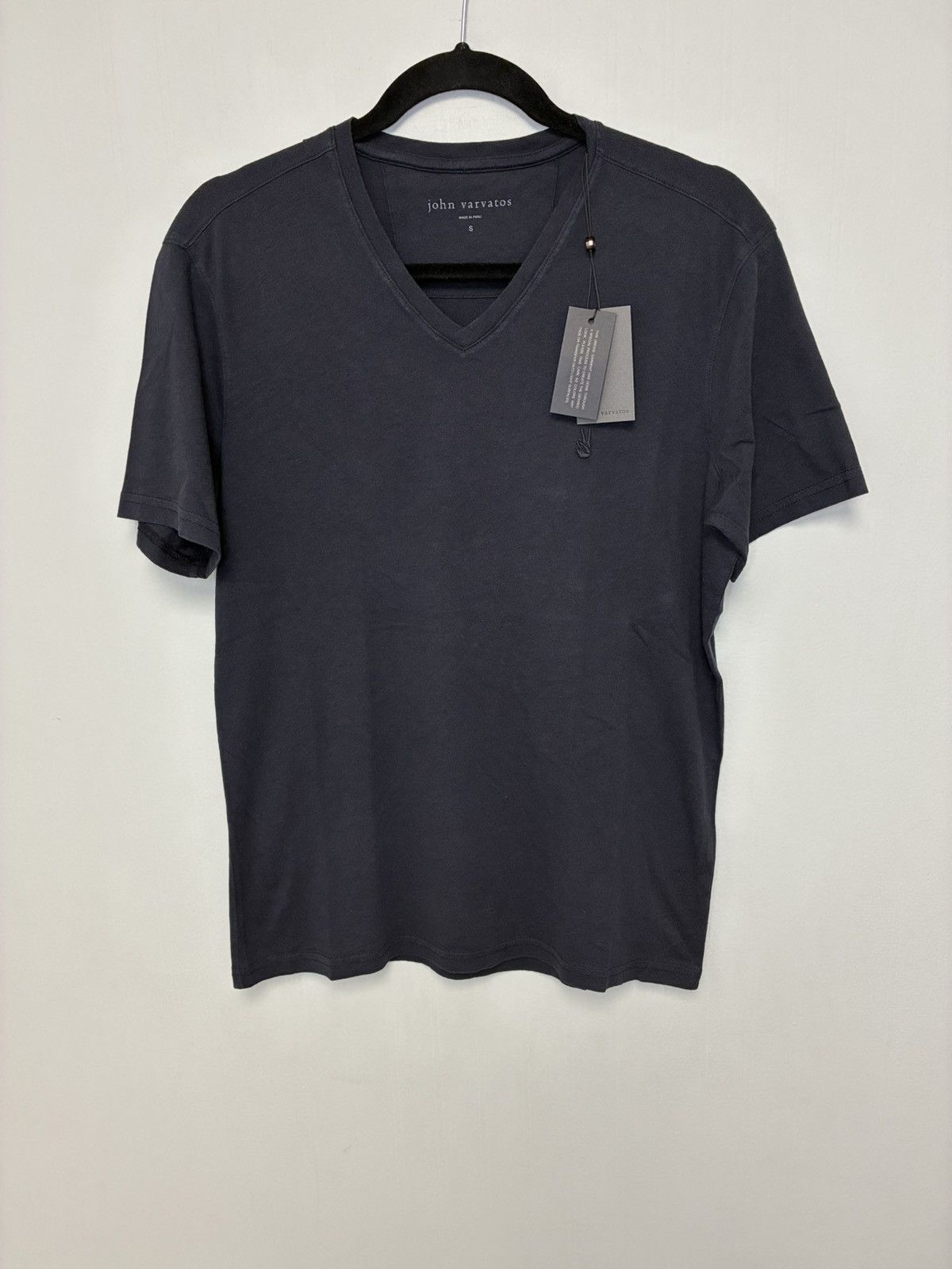John Varvatos Navy Blue V Neck Tee Size Small Size US S / EU 44-46 / 1 - 10 Thumbnail