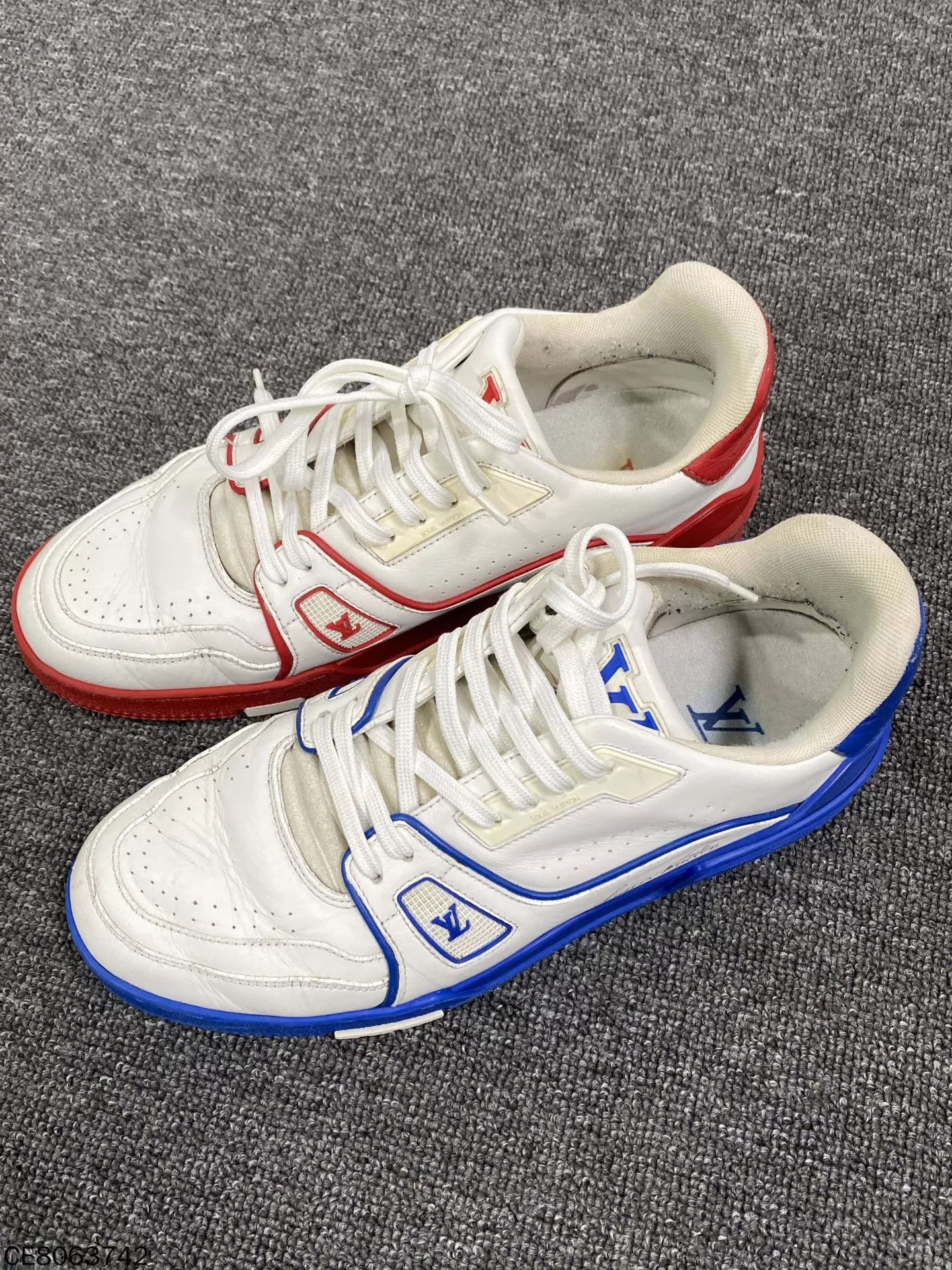 Louis Vuitton LV Red & Blue Trainer 98 New 39.5 Size US 6.5 / EU 39-40 - 1 Thumbnail