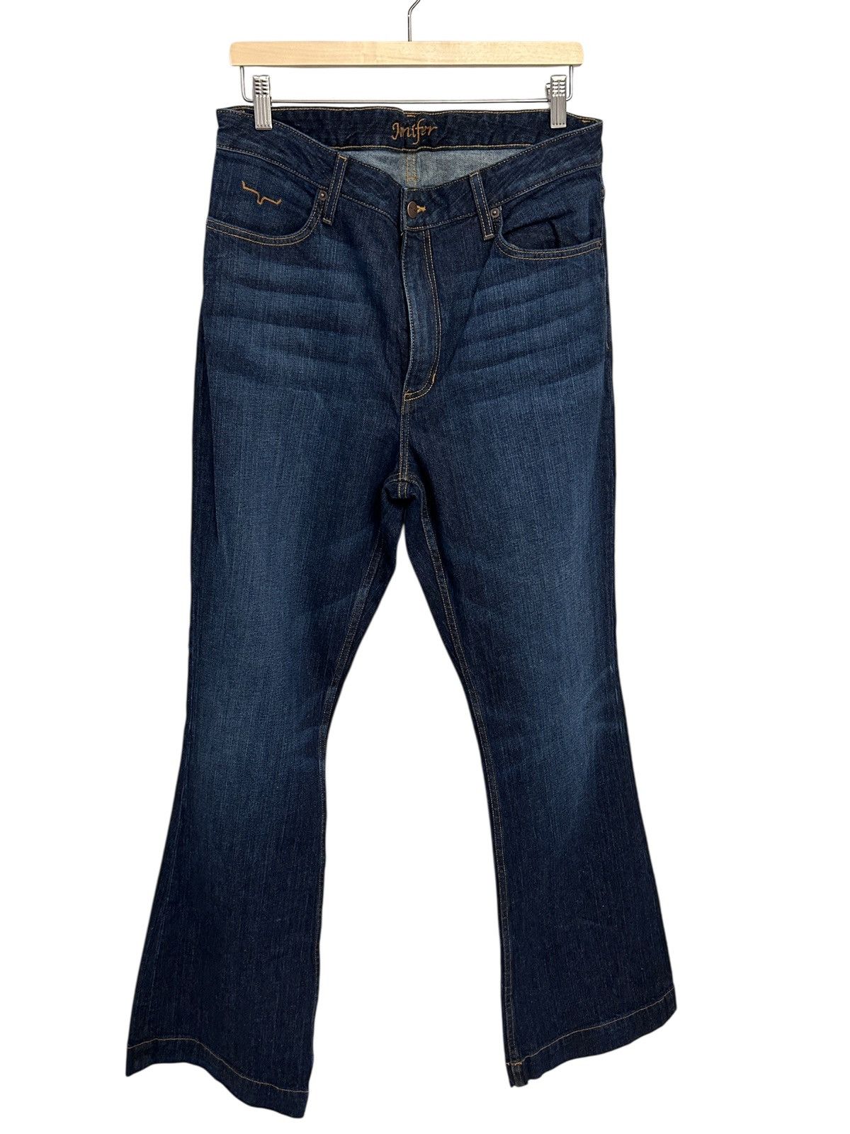 Other New Kim’s Ranch Jennifer dark wash super flare jeans 14/34 Size 36" / US 14 / IT 50 - 1 Thumbnail