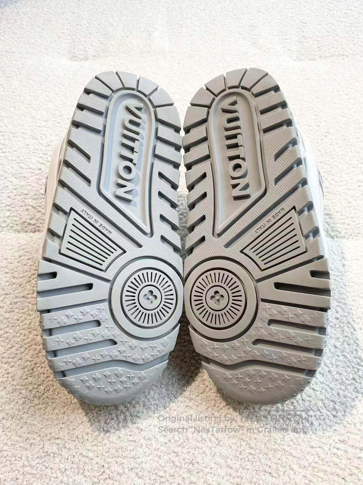 Louis Vuitton Louis Vuitton Gray and white fat ding-board shoes| Size US 7.5 / IT 37.5 - 7 Thumbnail
