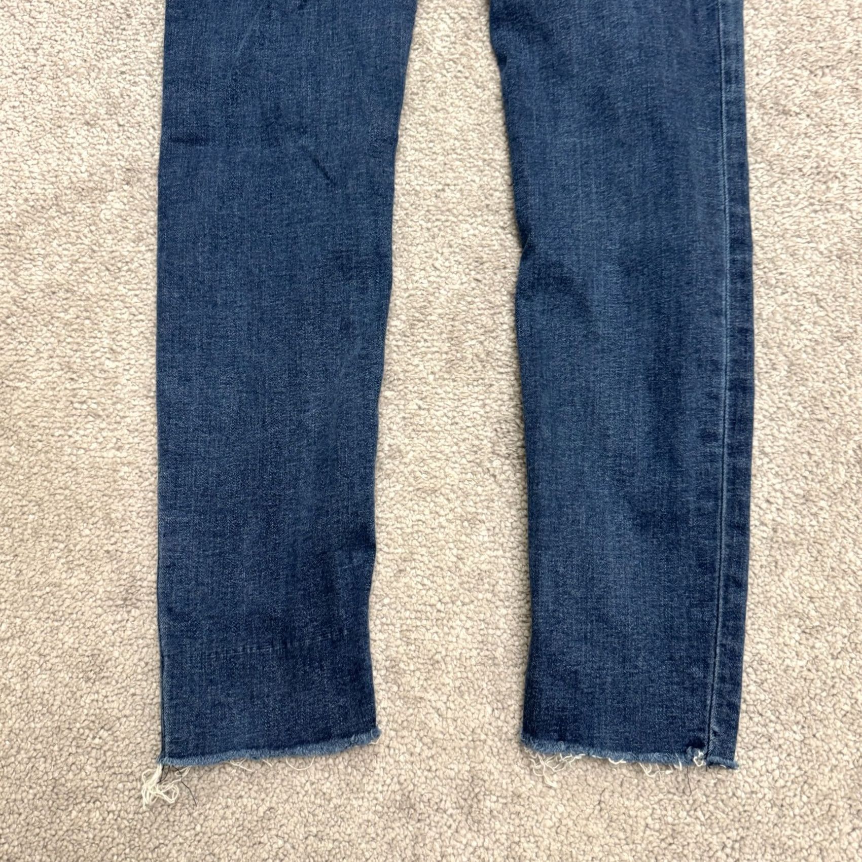 Hudson Hudson Krista Womens 26 Jeans Skinny Ankle Dark Wash Denim Stretch Raw Hem Sukh Size 26" / US 2 / IT 38 - 7 Thumbnail