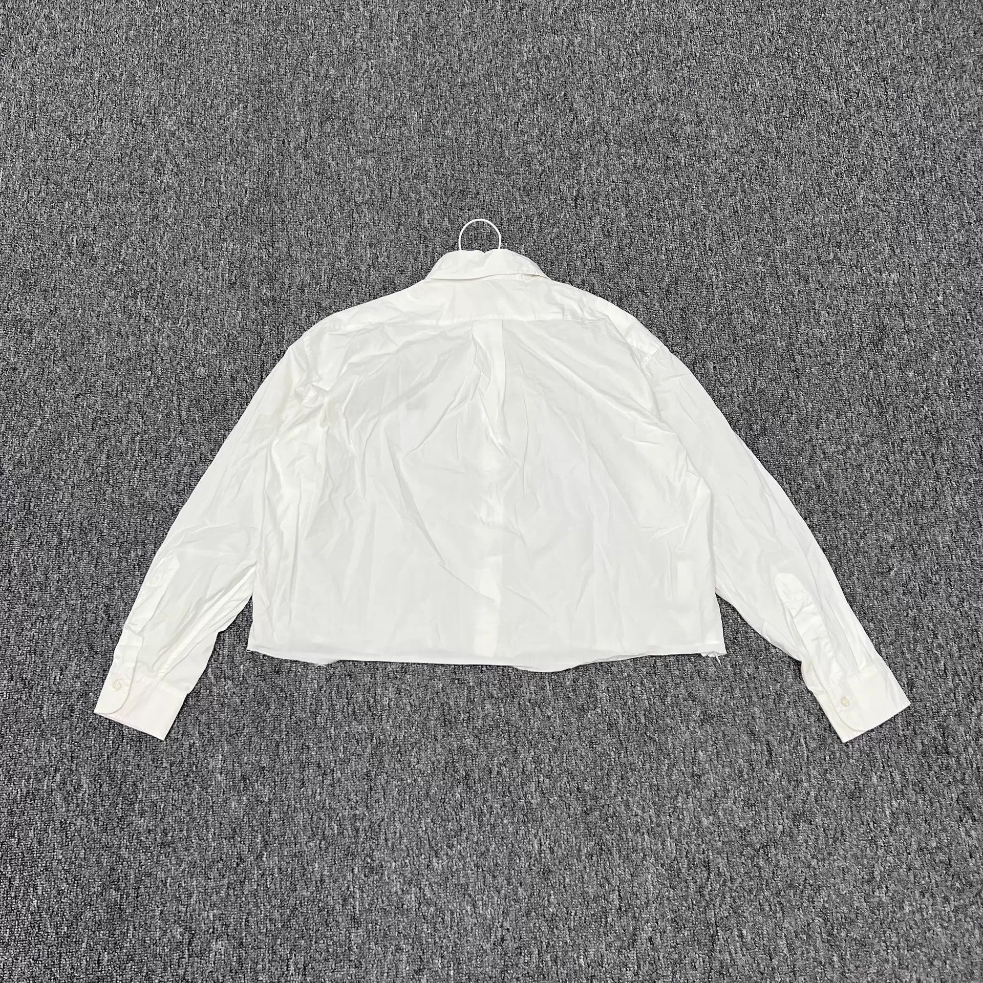 Miu Miu MIU MIU WHITE EMBROIDERED LOGO SHORTSHIRT 36 95% Size XS / US 0-2 / IT 36-38 - 2 Thumbnail