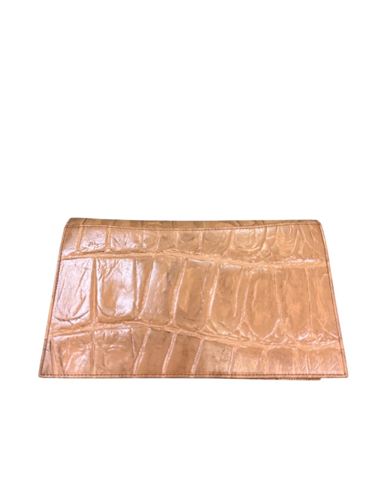 Valentino RARE VALENTINO GARAVANI EMBOSSED CROC LEATHER CLUTCH BAG Size ONE SIZE - 9 Thumbnail