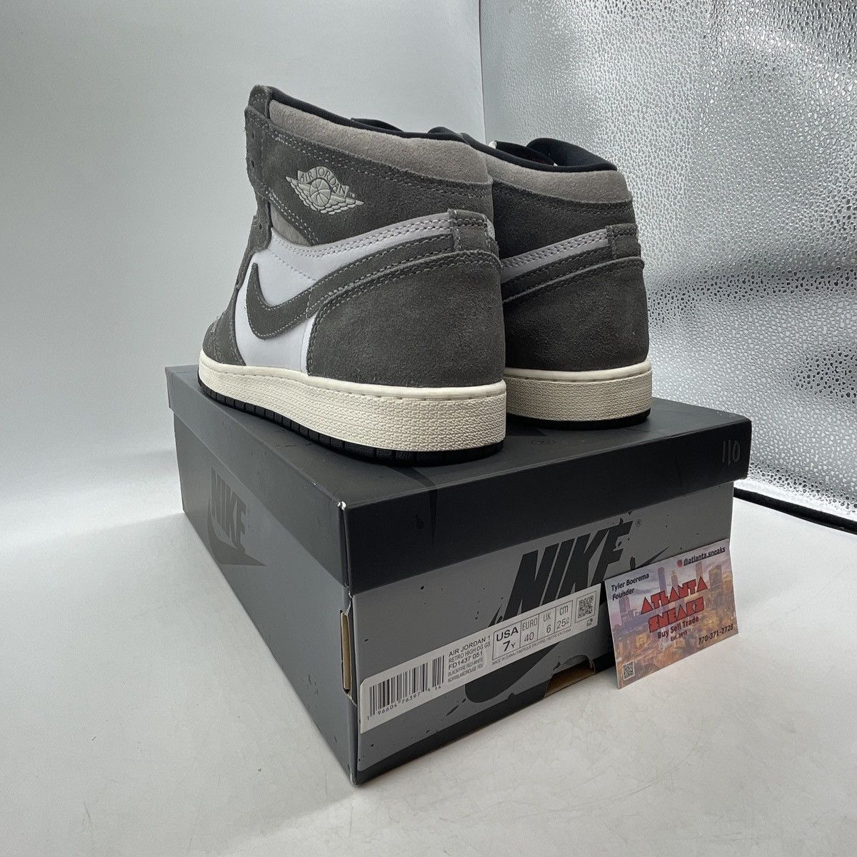 Jordan Brand Air Jordan 1 high washed black Size US 7 / EU 40 - 4 Thumbnail