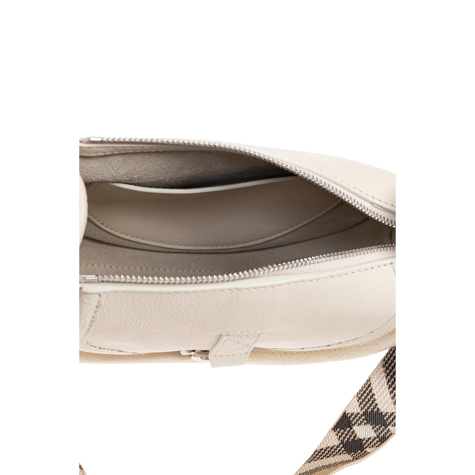 Burberry BURBERRY B Clip Mini Cream Leather Shoulder Bag New & Authen Size ONE SIZE - 4 Thumbnail