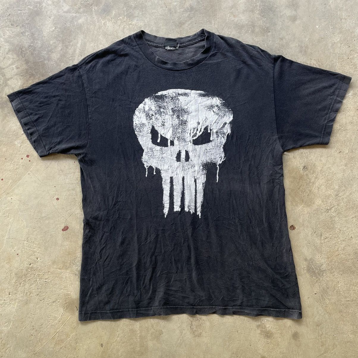 Marvel Comics Vintage Faded Marvel The Punisher Skull Logo Mad Engine Tee Size US L / EU 52-54 / 3 - 1 Thumbnail