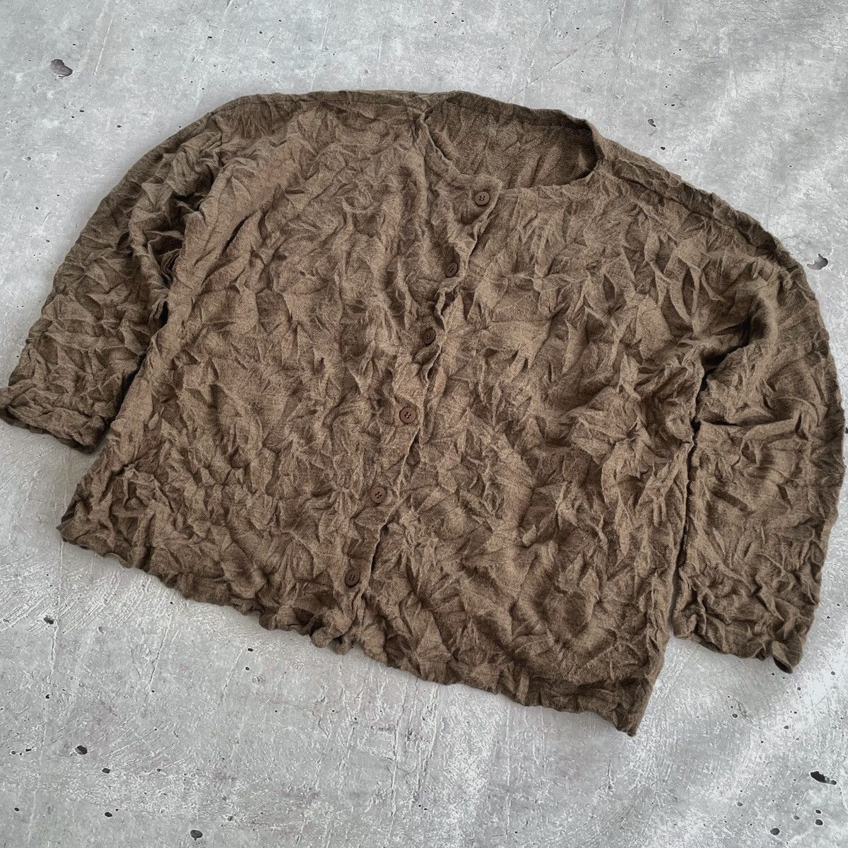 Issey Miyake × Japanese Brand Issey Miyake Cardigan made in Japan Women’s sz OS Size ONE SIZE - 2 Thumbnail