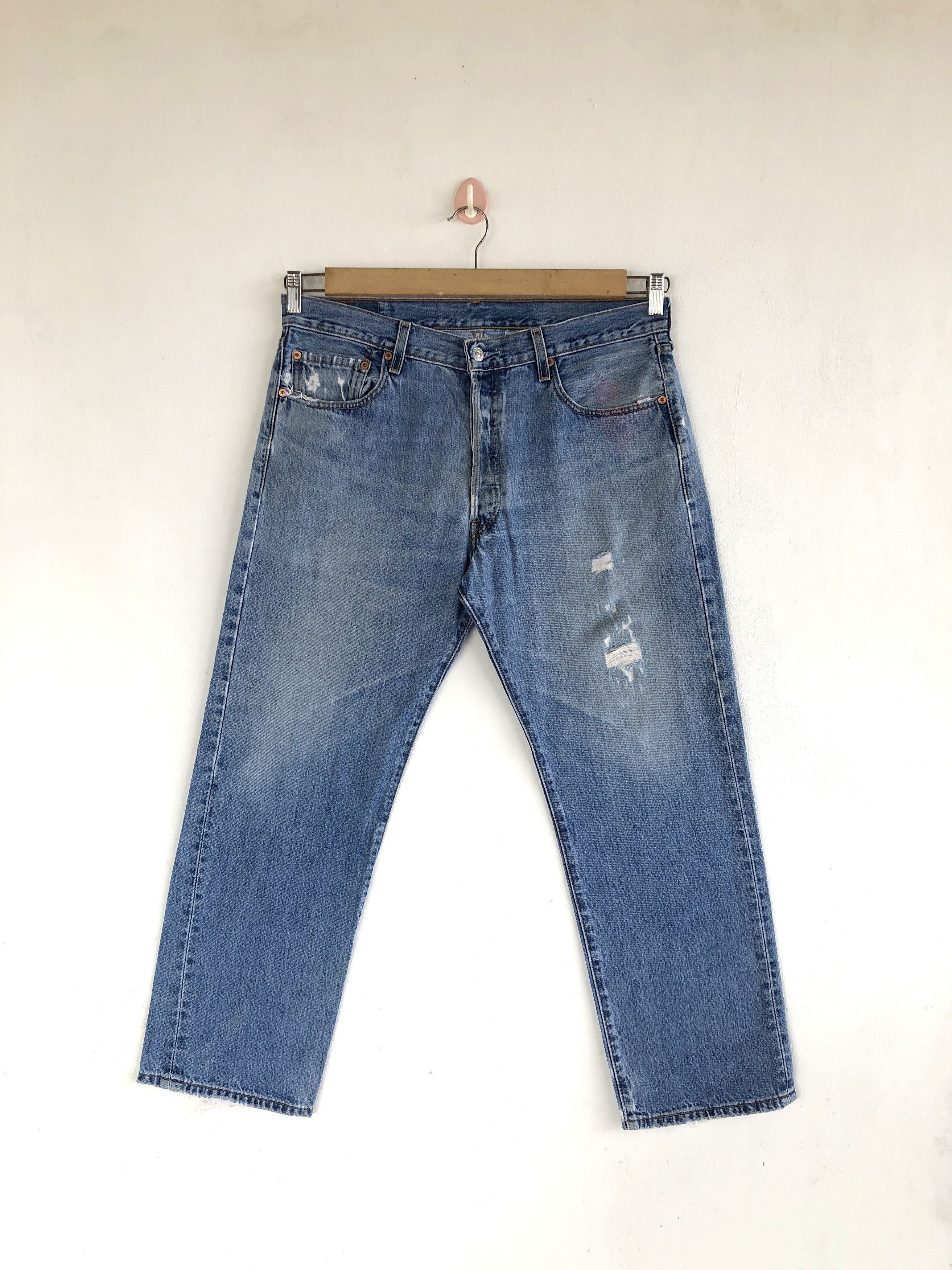 Levi's Vintage Levis 501 Light Wash Jeans Distressed Levi's Denim Size US 32 / EU 48 - 1 Thumbnail