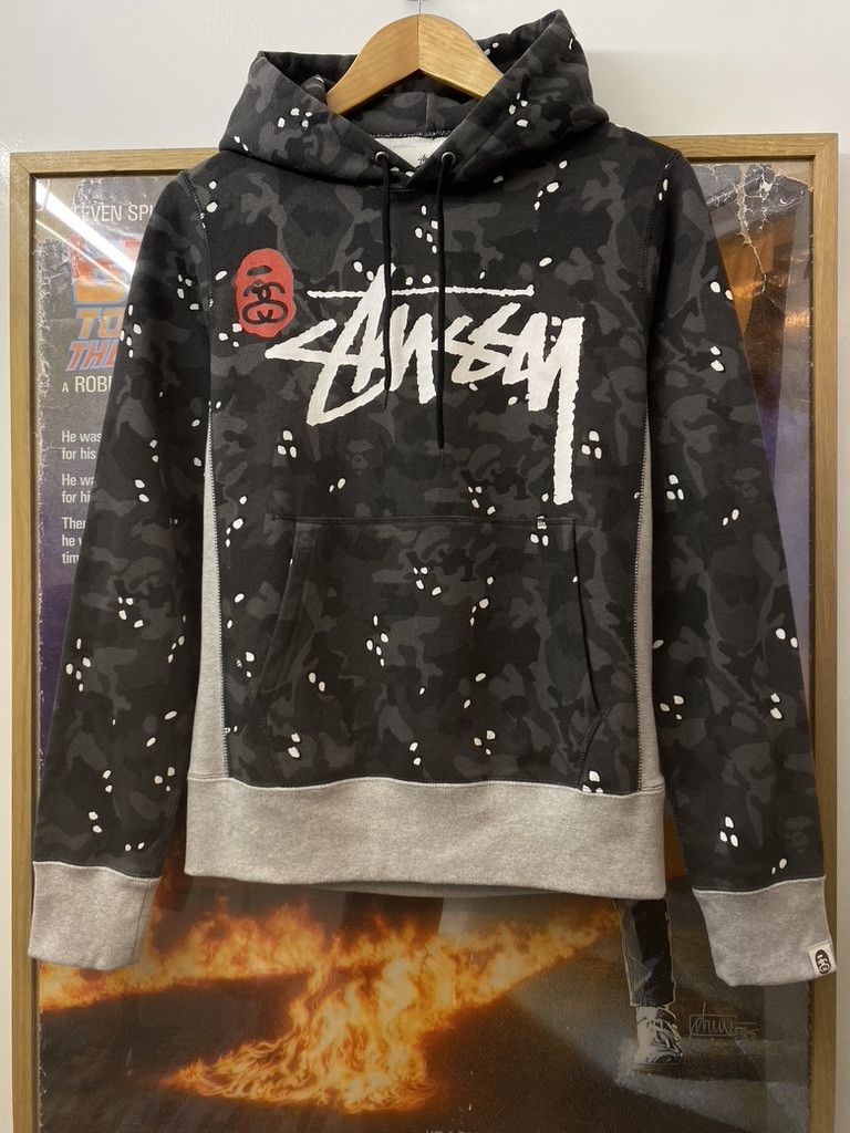 FW2013 Bape x Stussy Desert Camo Hoodie