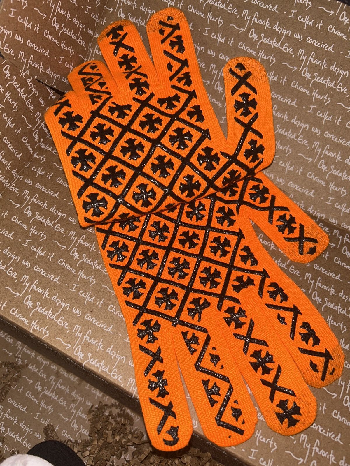 Chrome Hearts Chrome hearts orange gloves brand new! Checkered Size ONE SIZE - 2 Thumbnail