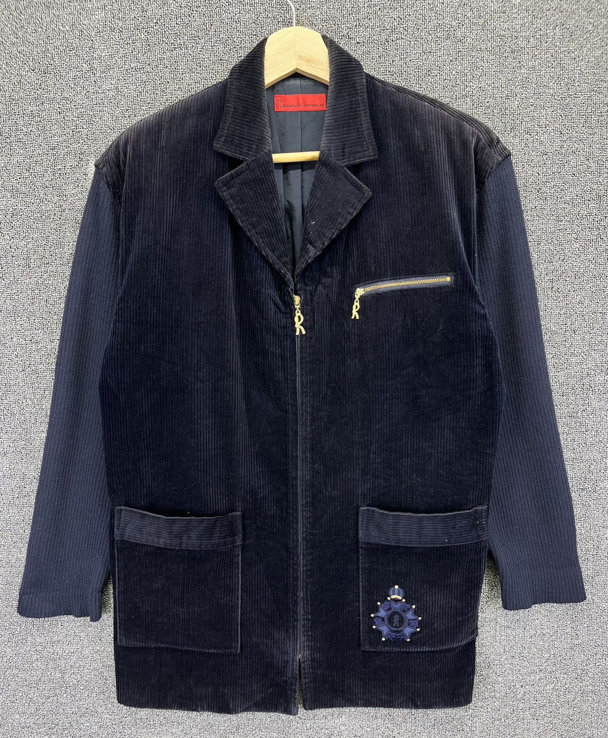 Roberta di Camerino Vintage Roberta Di Camerino Corduroy Zip Up Jacket Size S / US 4 / IT 40 - 1 Thumbnail