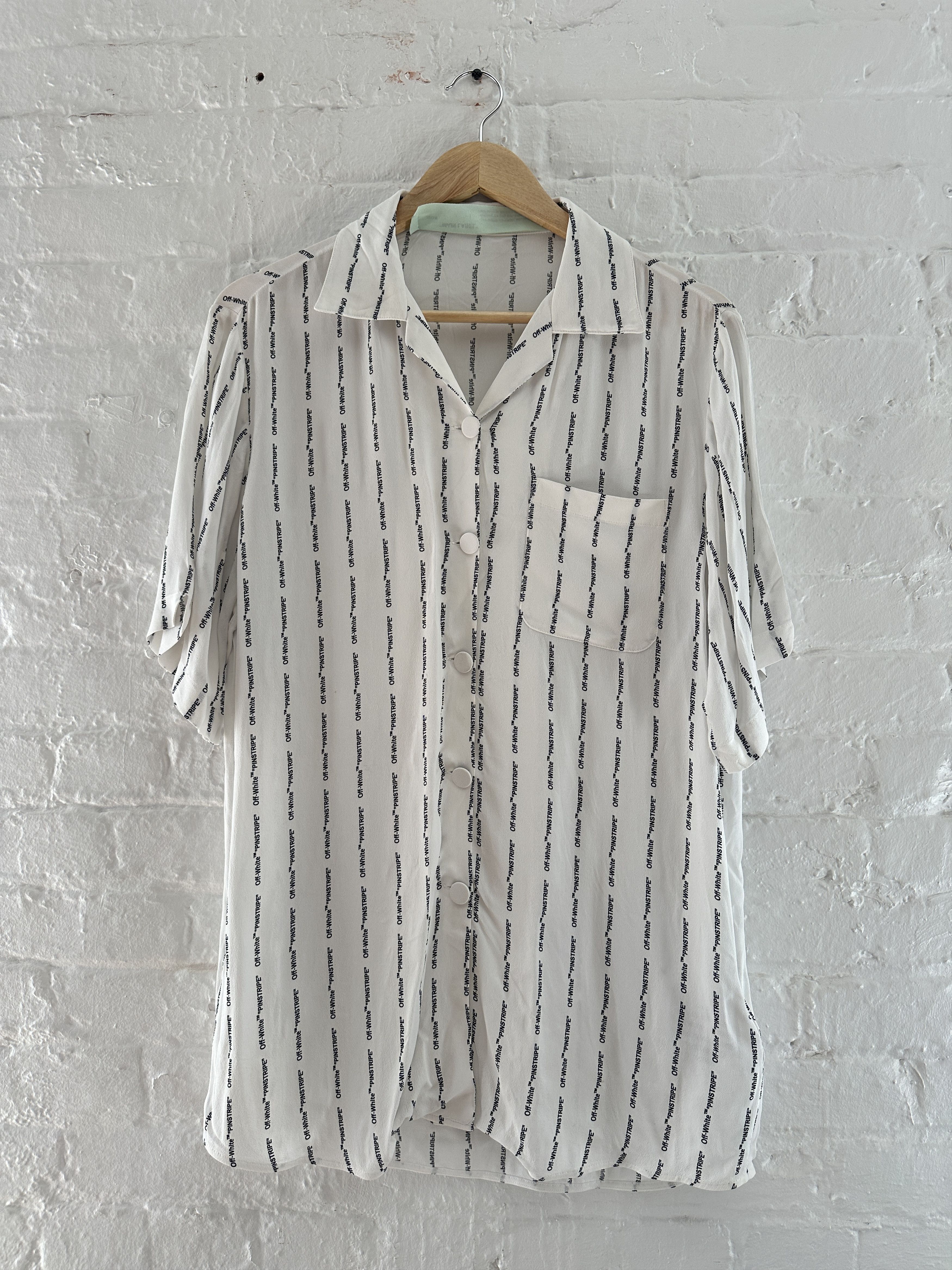 Off-White Camp Collar 'Pinstripe' Shirt