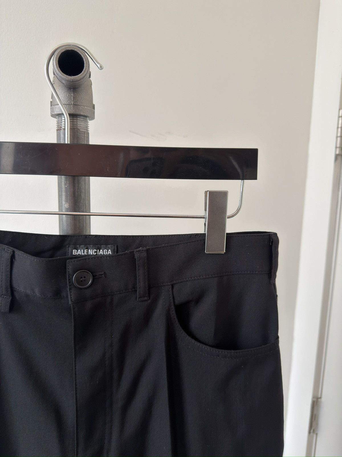 Balenciaga Wide Wool 5-Pocket Trousers Size US 30 / EU 46 - 3 Thumbnail