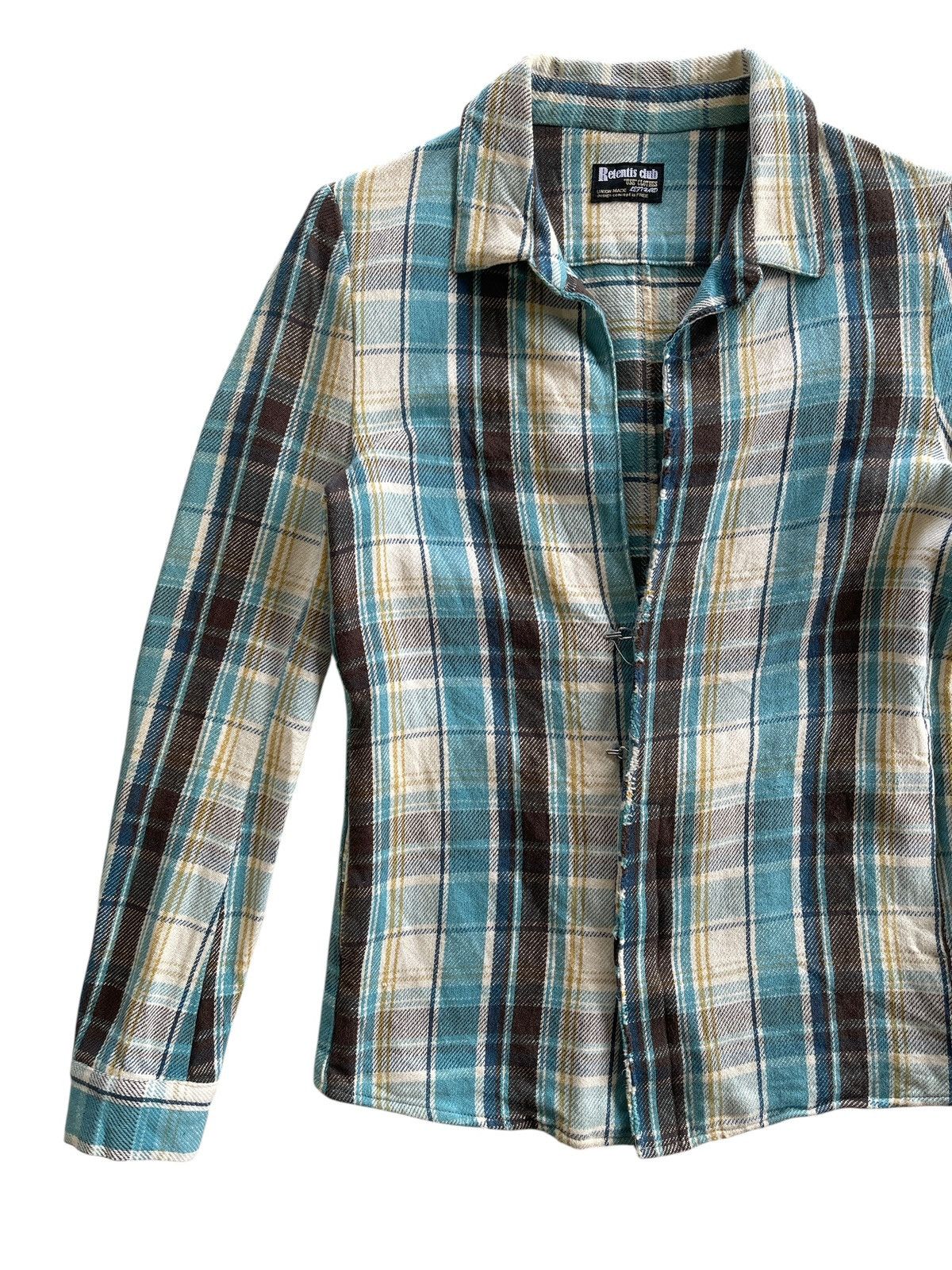 Japanese Brand CH-777 Attack The Mind 7 "Retentis" Plaid Shirt Size US XS / EU 42 / 0 - 6 Thumbnail