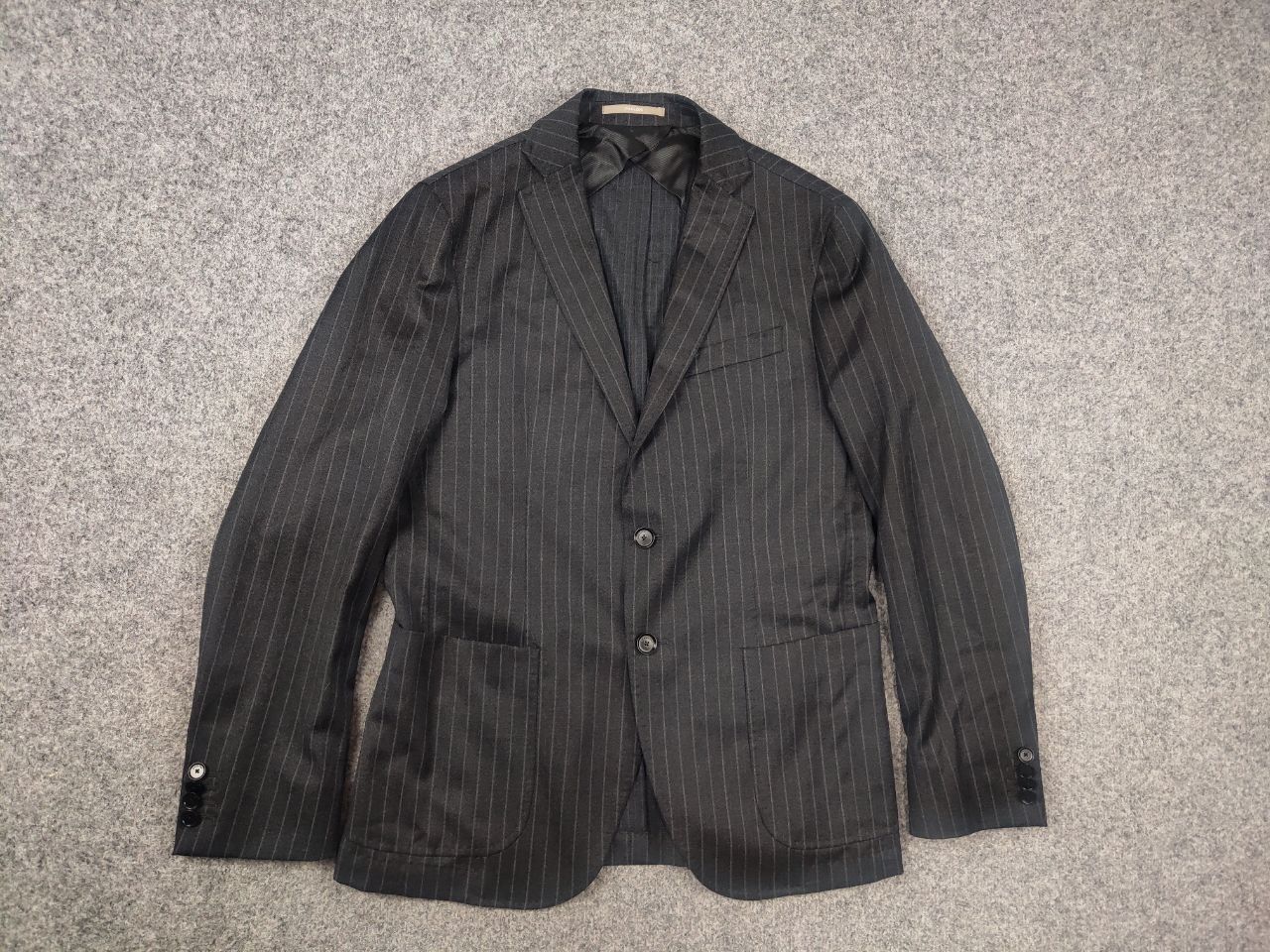 Paoloni Paoloni Quarantotto Reda Striped Unlined Blazer Pants Suit Size 48R - 2 Thumbnail