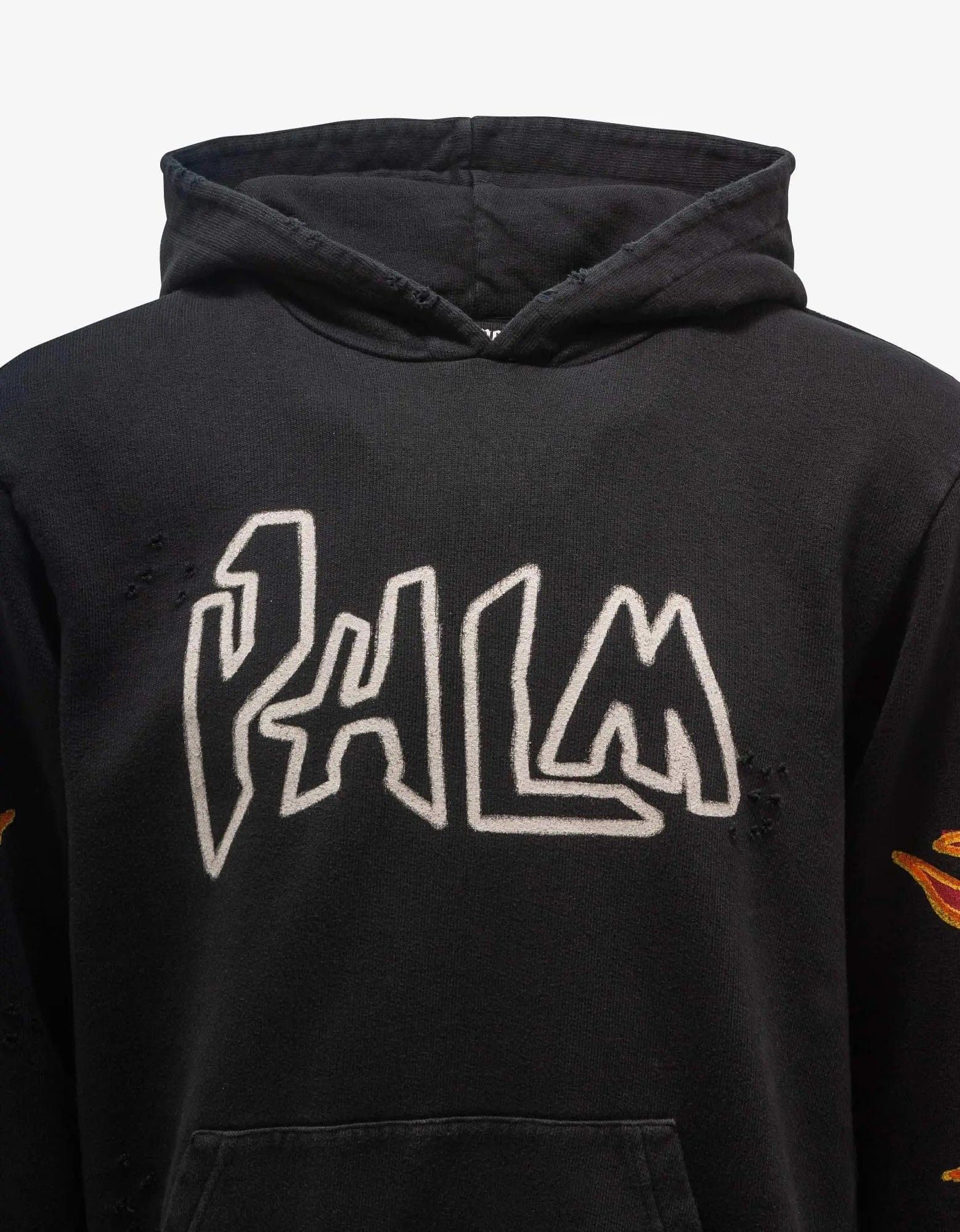 Palm Angels Palm Angels Black Graffiti Flames Hoodie Size US XS / EU 42 / 0 - 4 Thumbnail