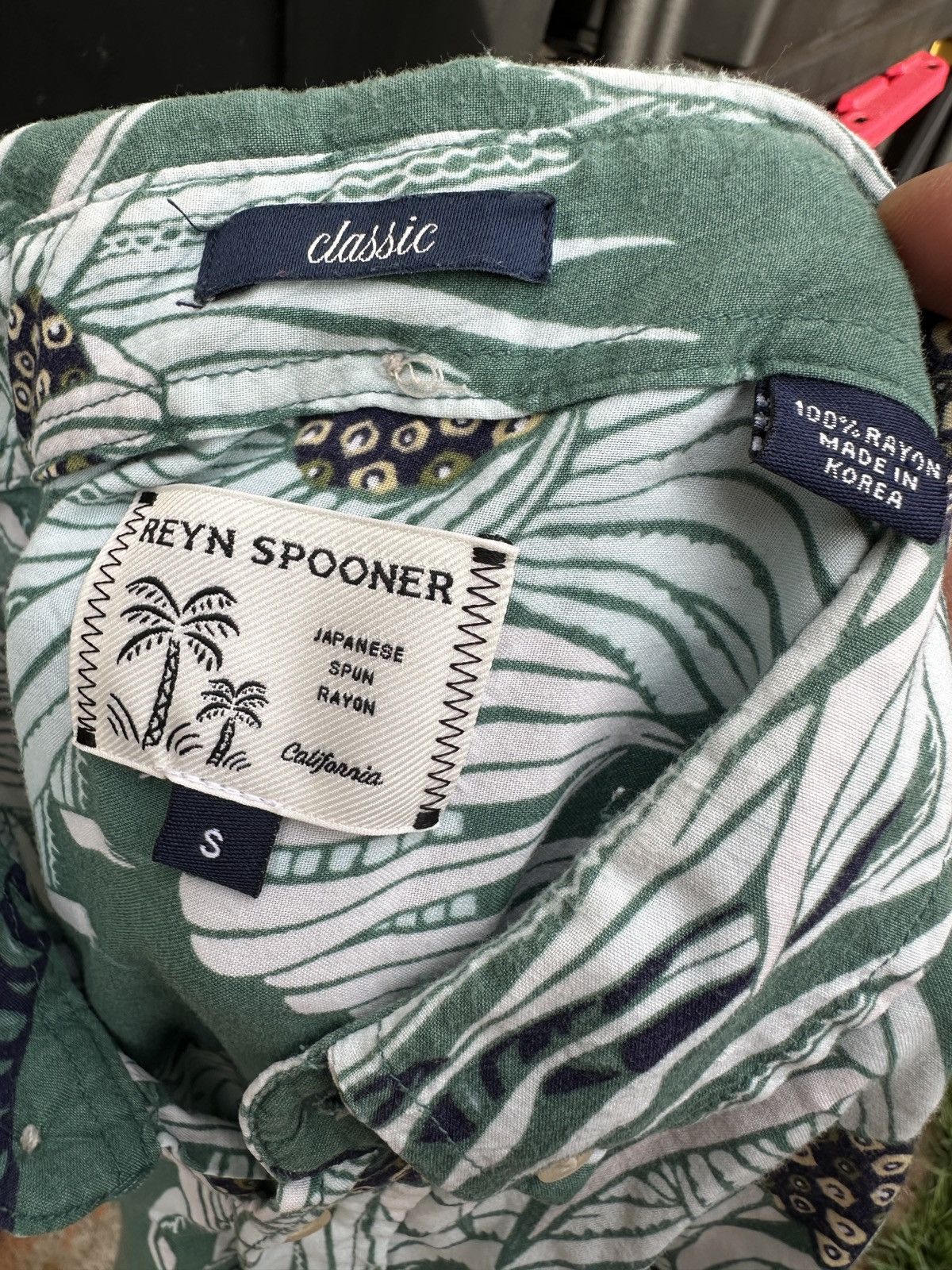 Reyn Spooner Reyn Spooner Hawaiian Polo Men’s S Green Japanese Spun Rayon Size US S / EU 44-46 / 1 - 4 Thumbnail