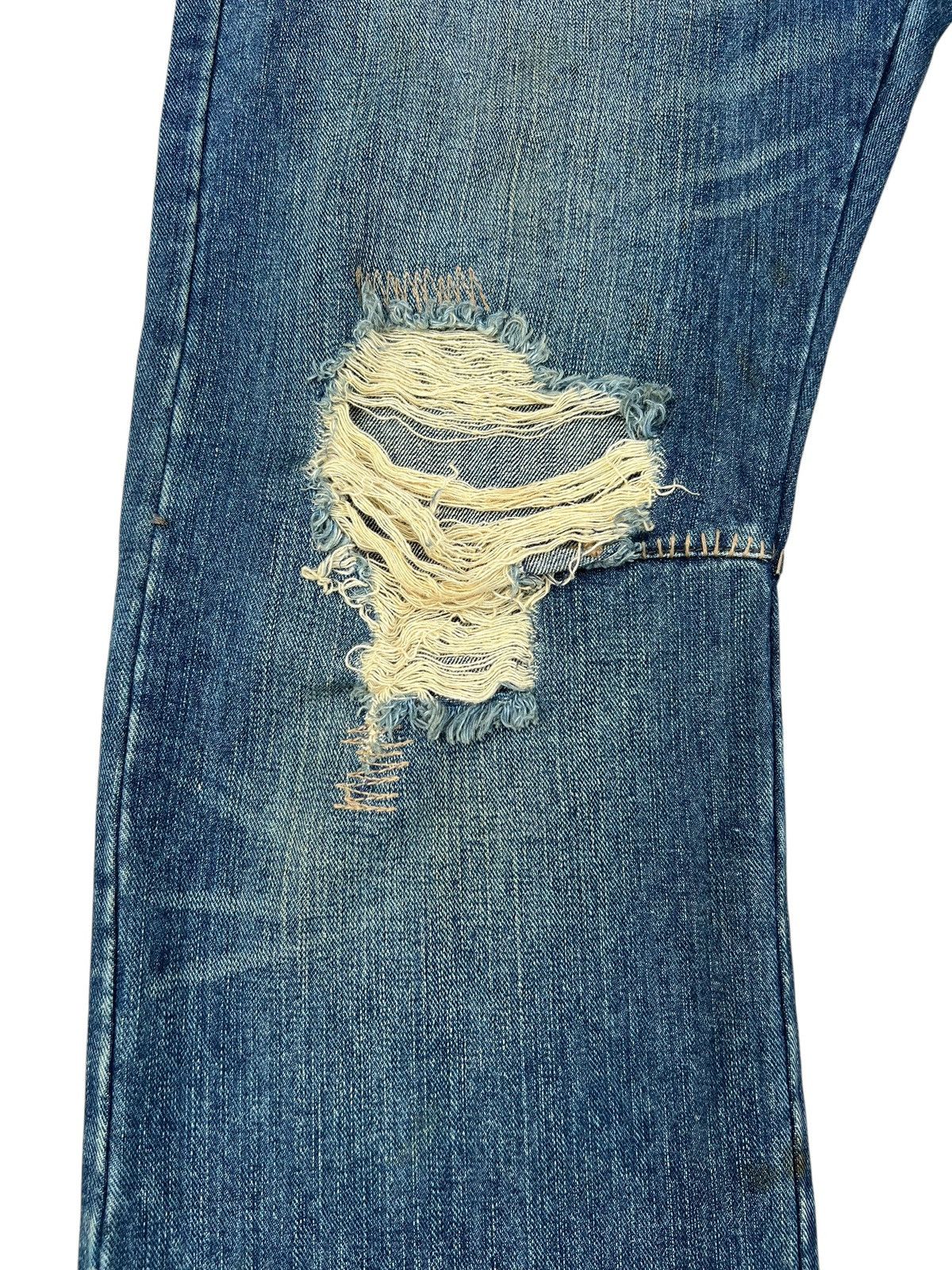 Vintage Dirty Mud Japan Brand Rips Eagle Embroidery Distress Jeans Size US 31 - 7 Thumbnail