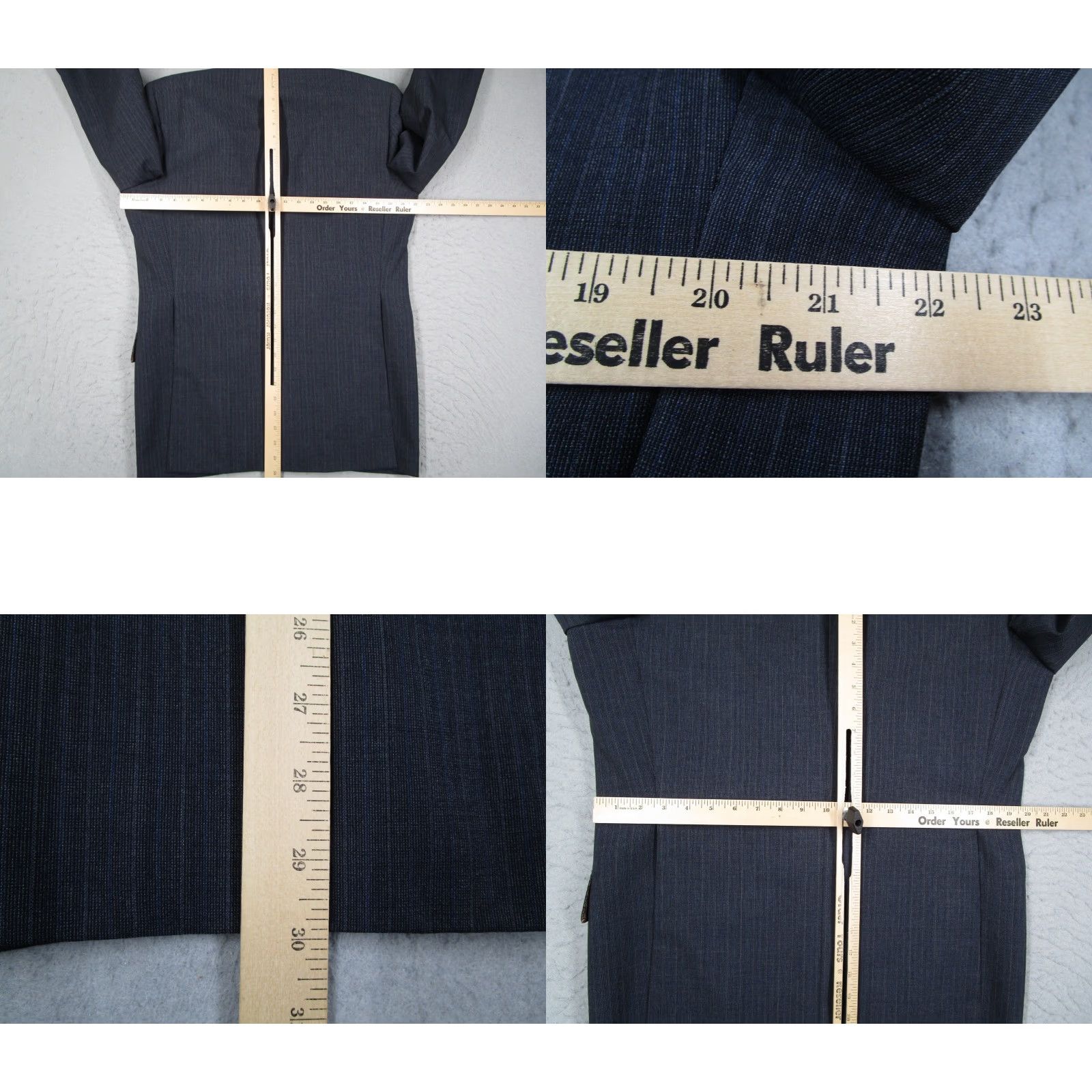 Chester Barrie VINTAGE Carroll & Co Jacket Mens 42 Regular Blue 2 Button Wool Blazer Chester Barrie Size 42R - 8 Thumbnail