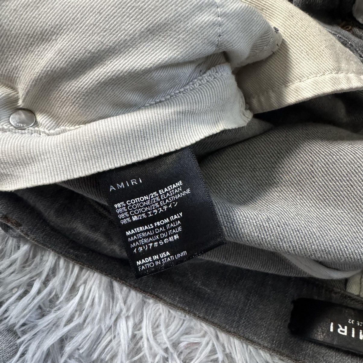 Amiri Amiri Storm Grey Distressed Skinny Jeans Size US 32 / EU 48 - 9 Thumbnail