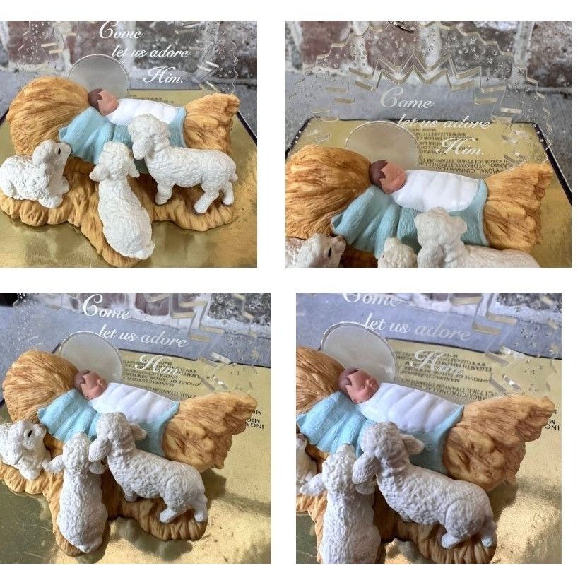 Vintage Hallmark Child of Wonder Christmas Ornament 1999 Manger Baby Size ONE SIZE - 5 Thumbnail