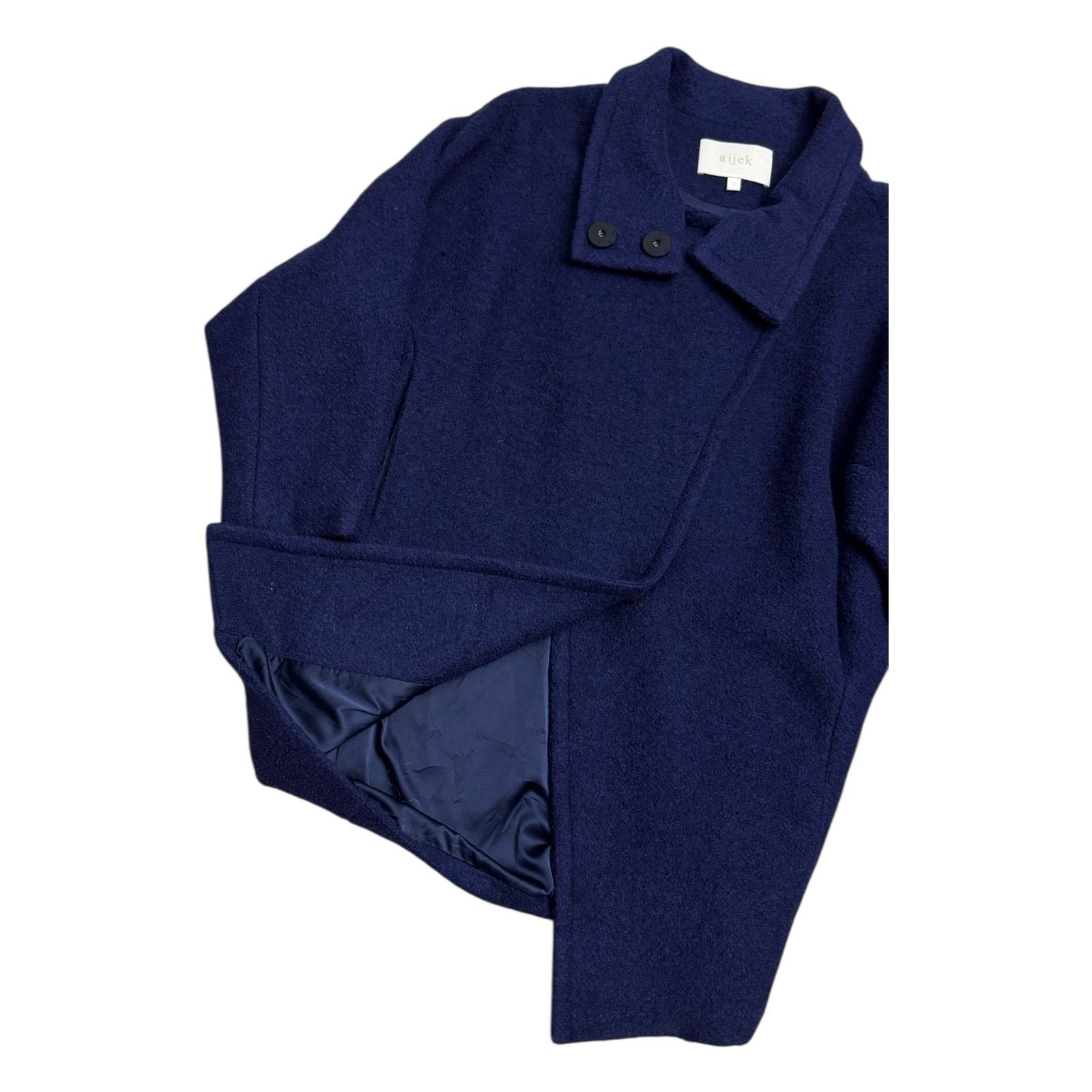 Other AIJEK Wool Luxury Designer Business Casual Winter Pea Coat 2 Size XS / US 0-2 / IT 36-38 - 6 Thumbnail